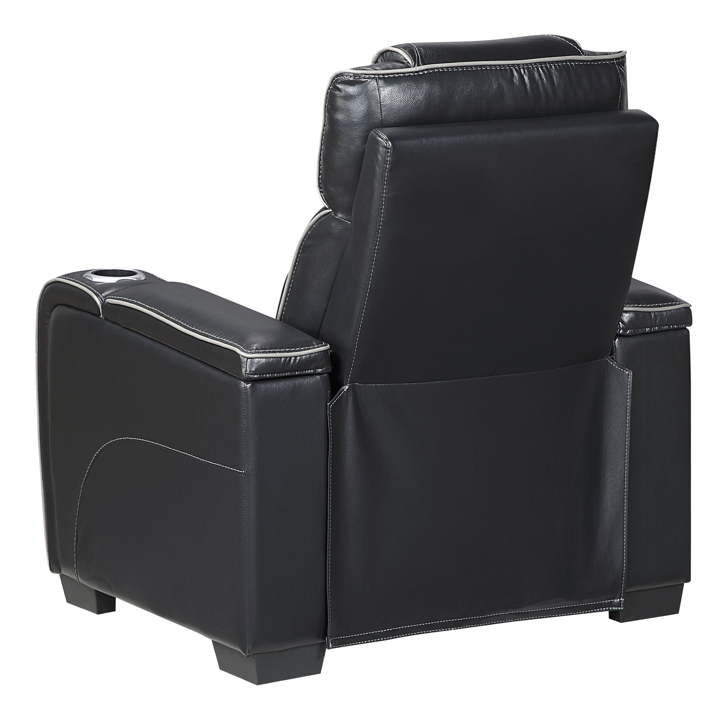 Apex Leather Power Double Reclining Living Room Set with LED Lighting