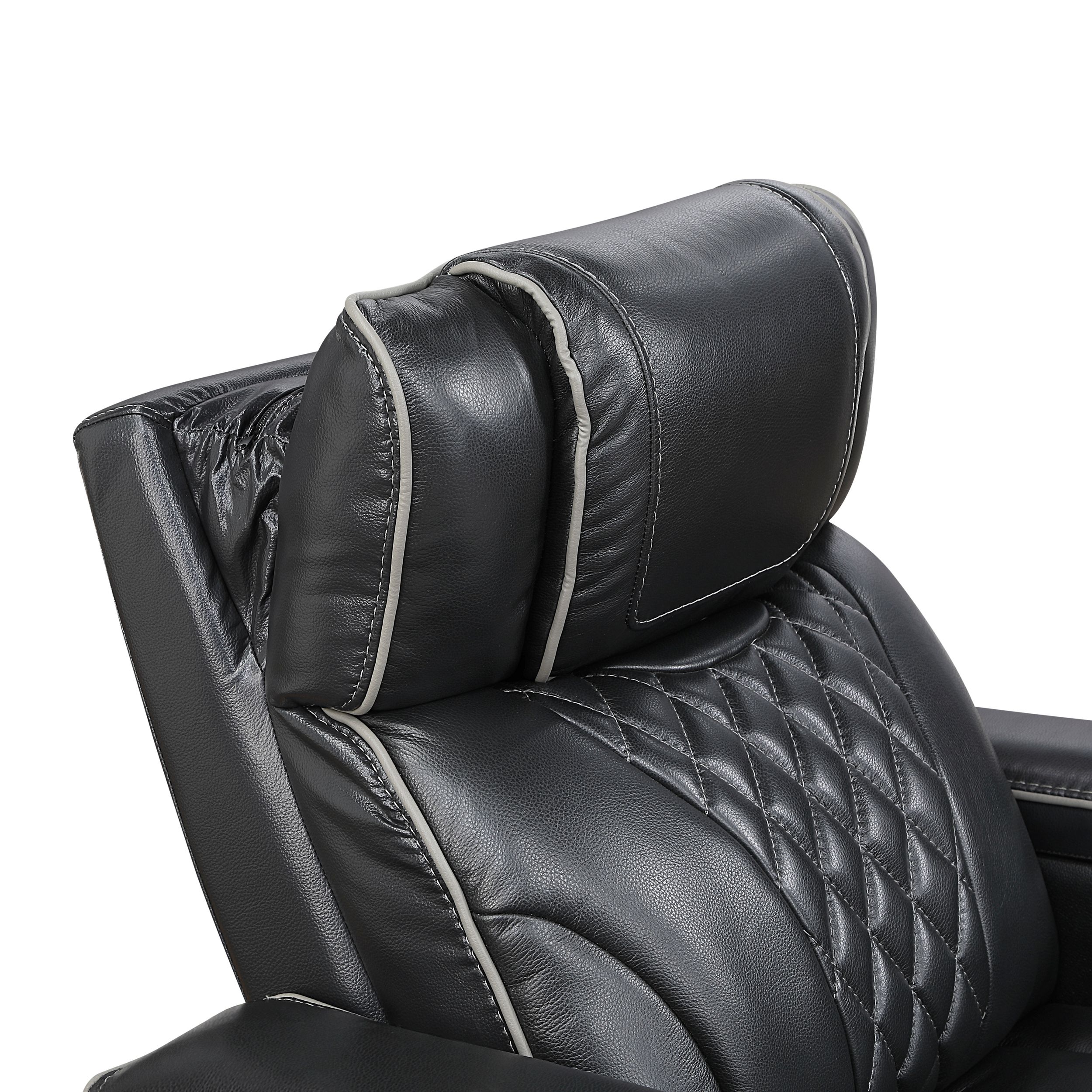 Apex Leather Power Double Reclining Sofa with LED Lighting
