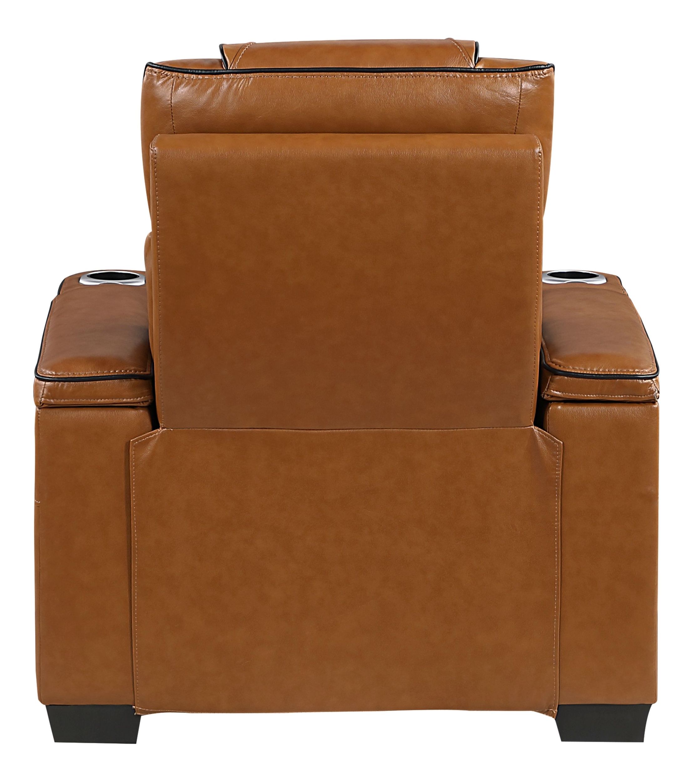 Apex Leather Power Reclining Chair with Power Headrest & LED Lighting