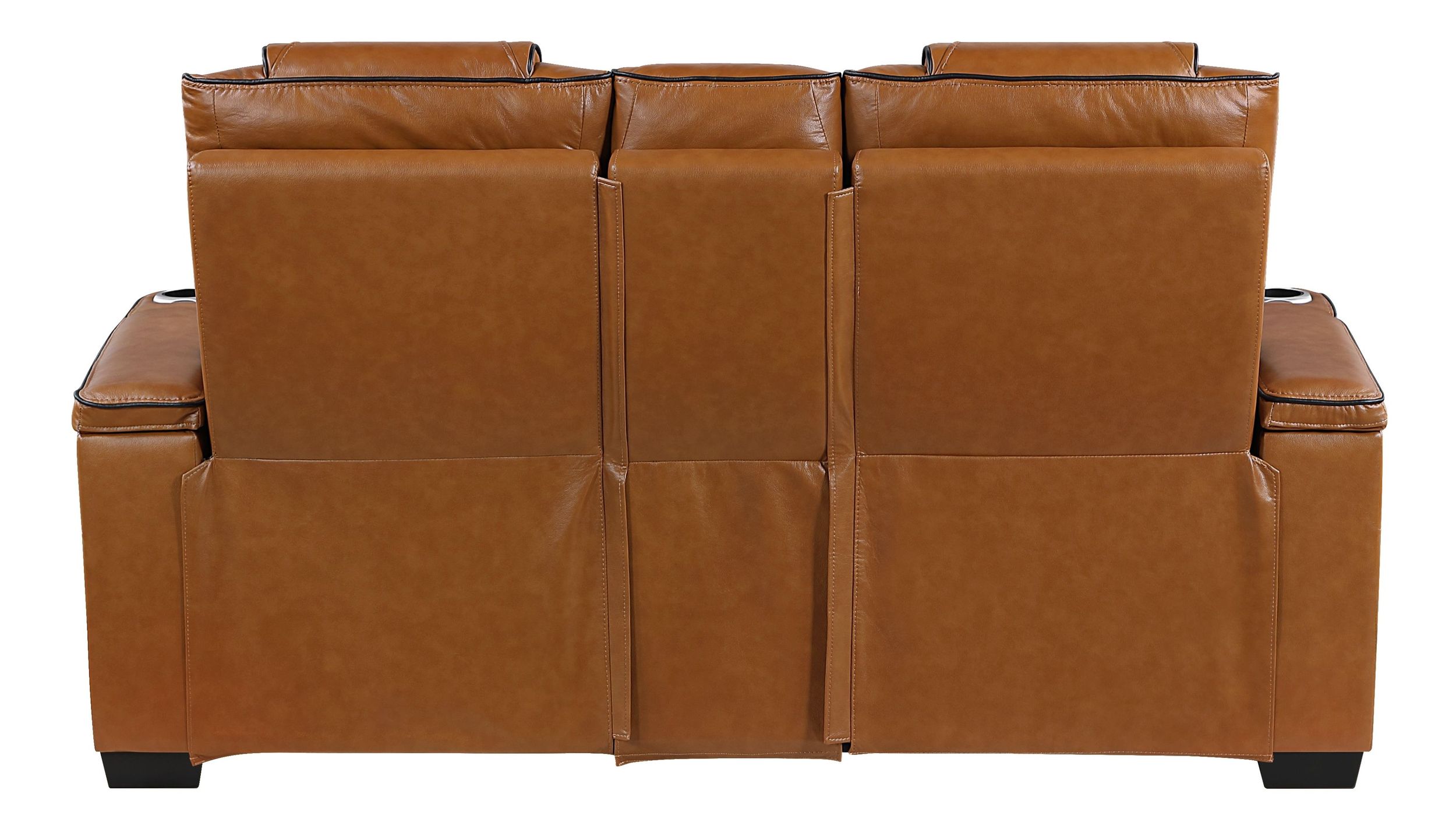 Apex Leather Power Double Reclining Loveseat with LED Lighting