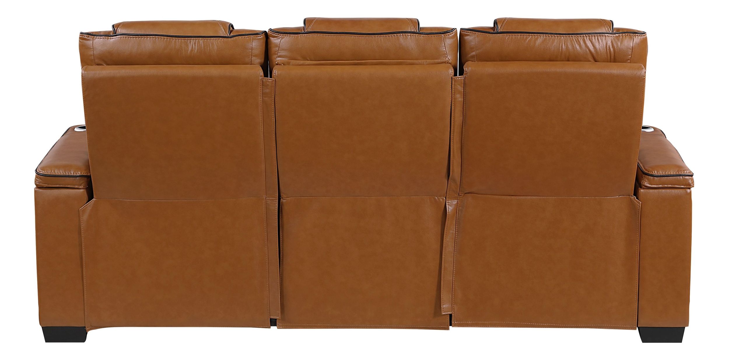 Apex Leather Power Double Reclining Sofa with LED Lighting