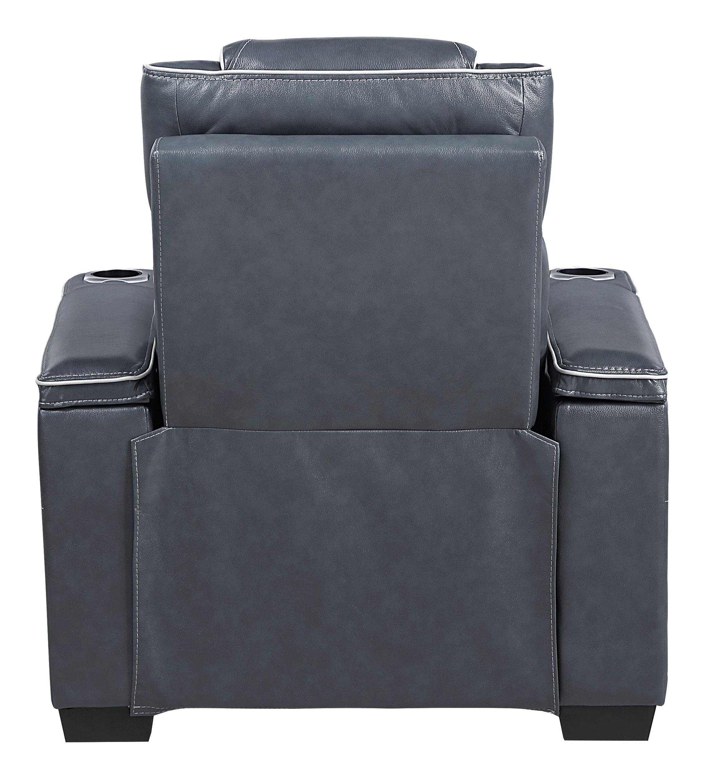 Apex Leather Power Double Reclining Living Room Set with LED Lighting