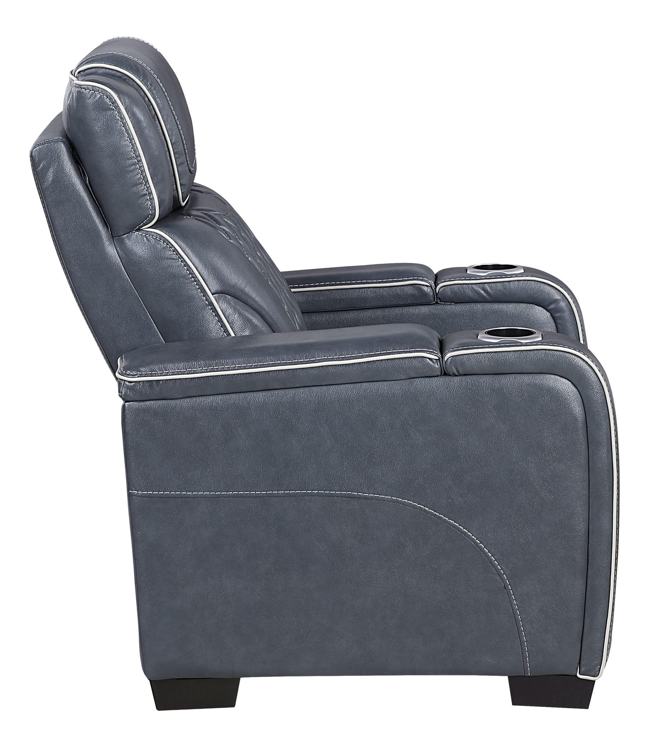 Apex Leather Power Double Reclining Living Room Set with LED Lighting