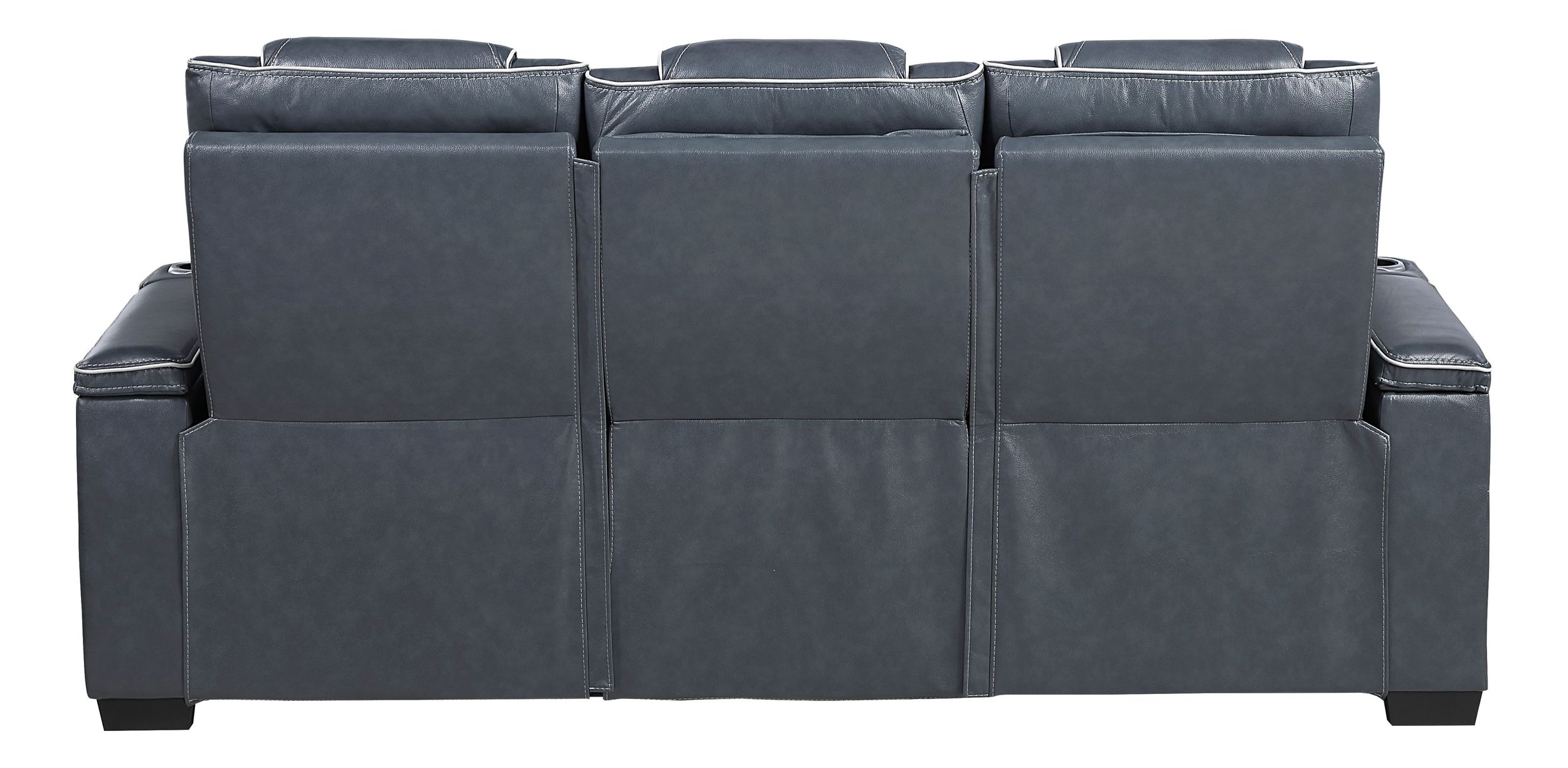 Apex Leather Power Double Reclining Sofa with LED Lighting