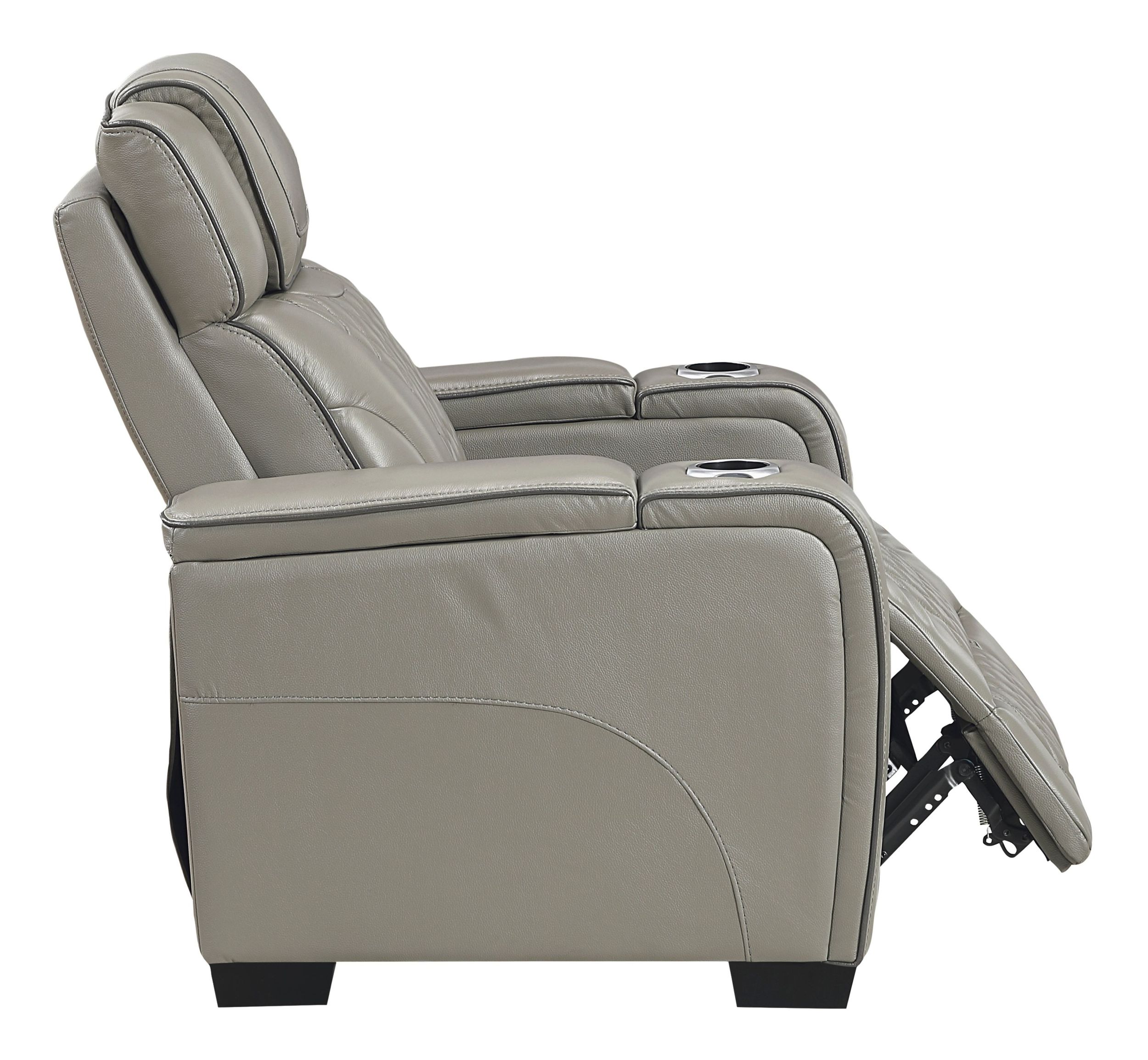 Apex Leather Power Double Reclining Living Room Set with LED Lighting