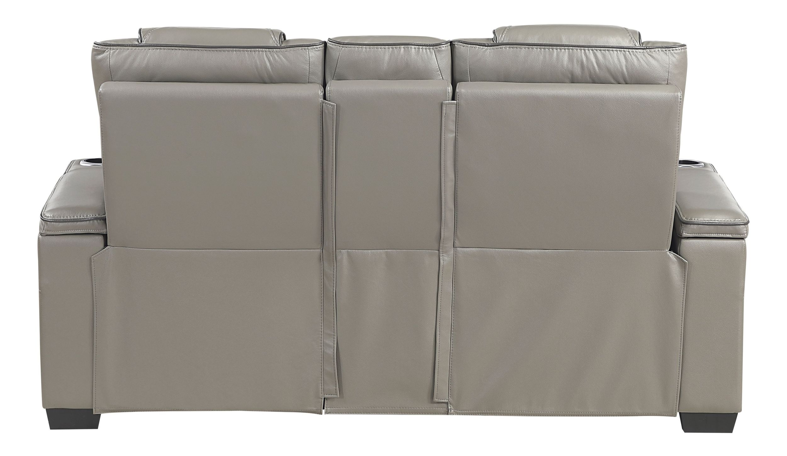 Apex Leather Power Double Reclining Loveseat with LED Lighting