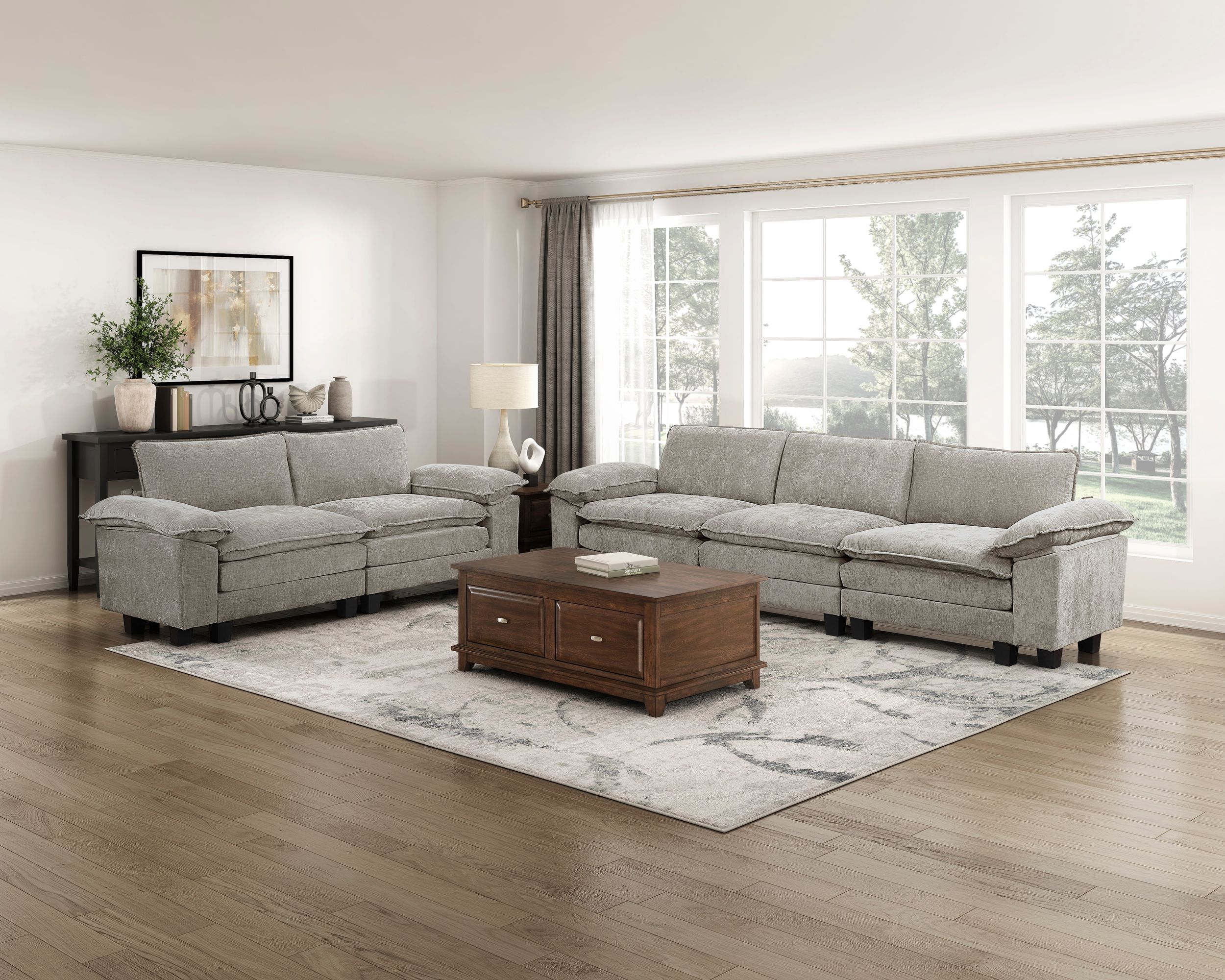 Dublin Chenille Modular Loveseat