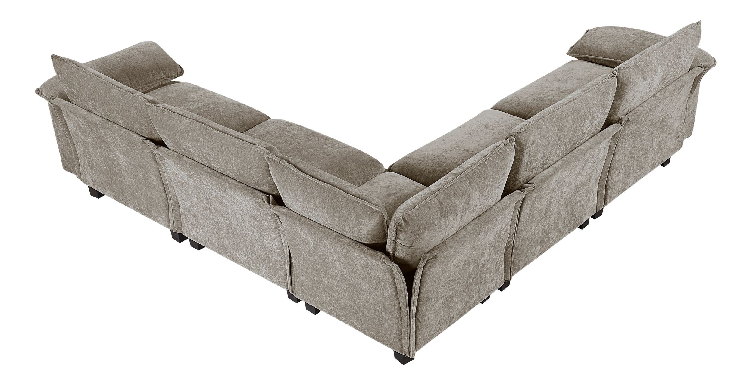 Dublin L-Shaped Chenille 5‑Piece Modular Sectional
