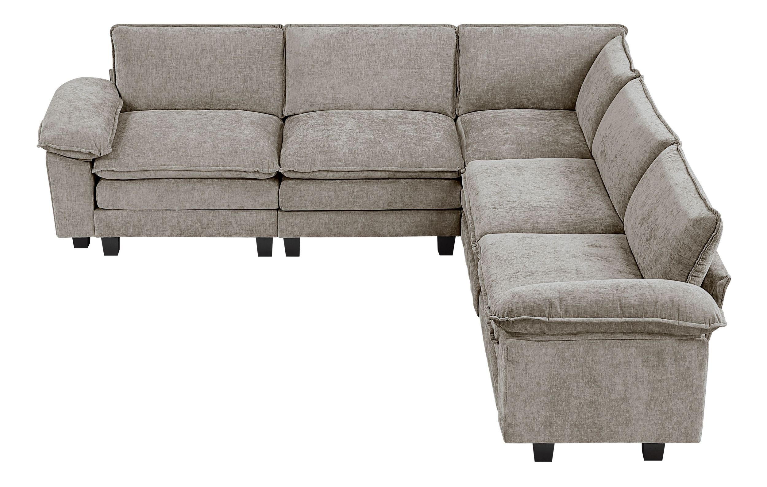 Dublin L-Shaped Chenille 5‑Piece Modular Sectional