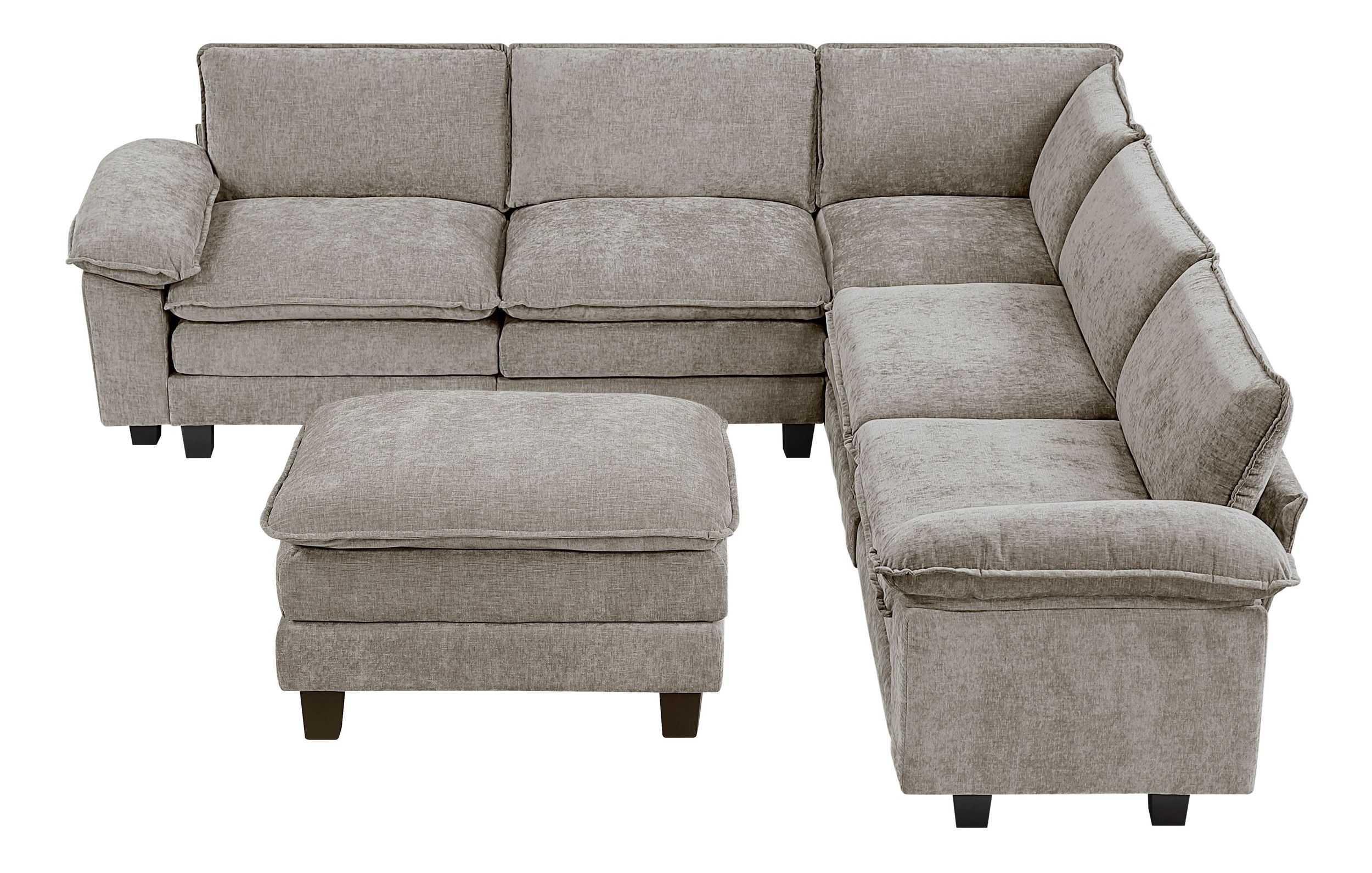 Dublin L-Shaped Chenille 5‑Piece Modular Sectional