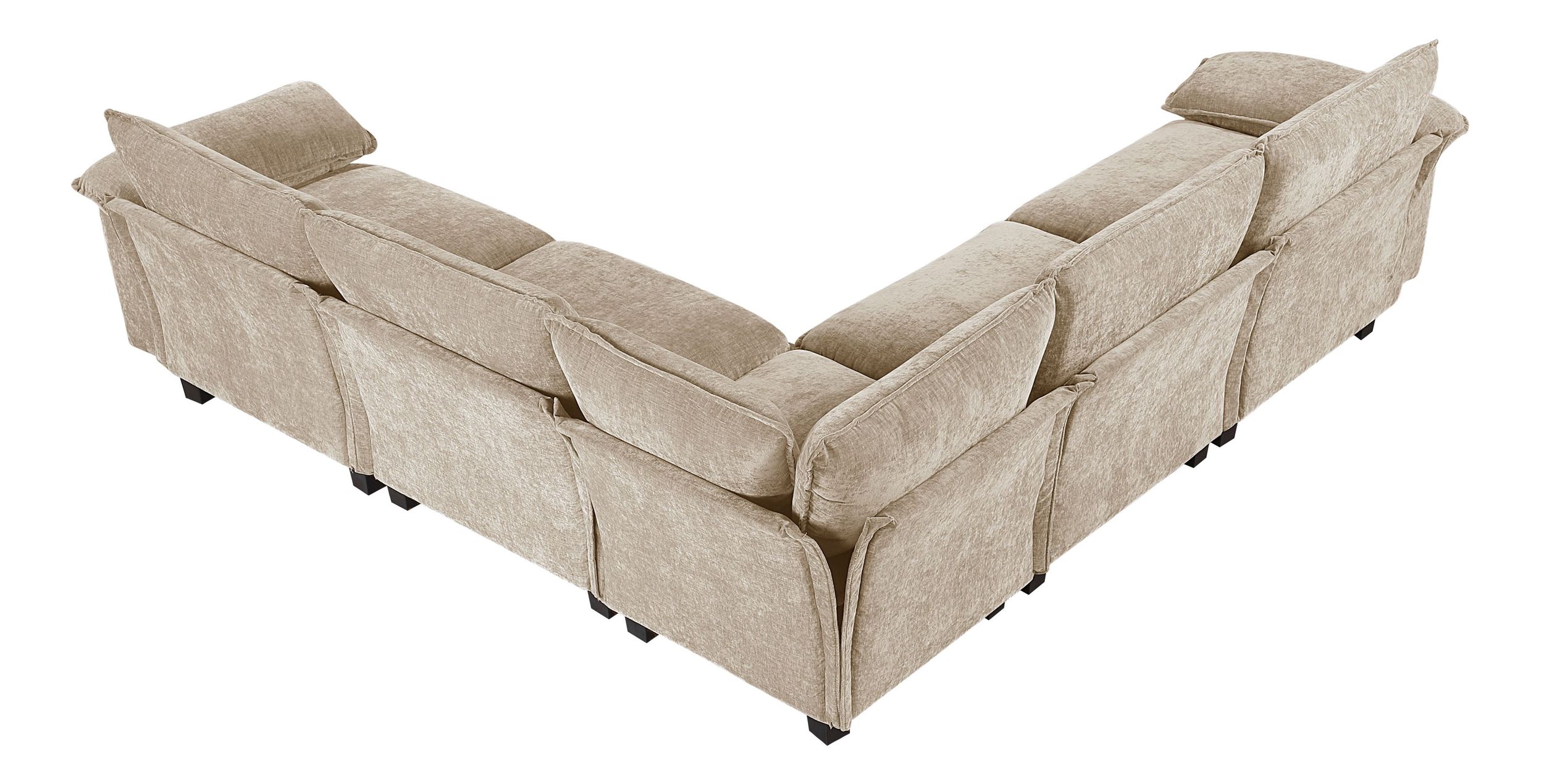 Dublin L-Shaped Chenille 5‑Piece Modular Sectional