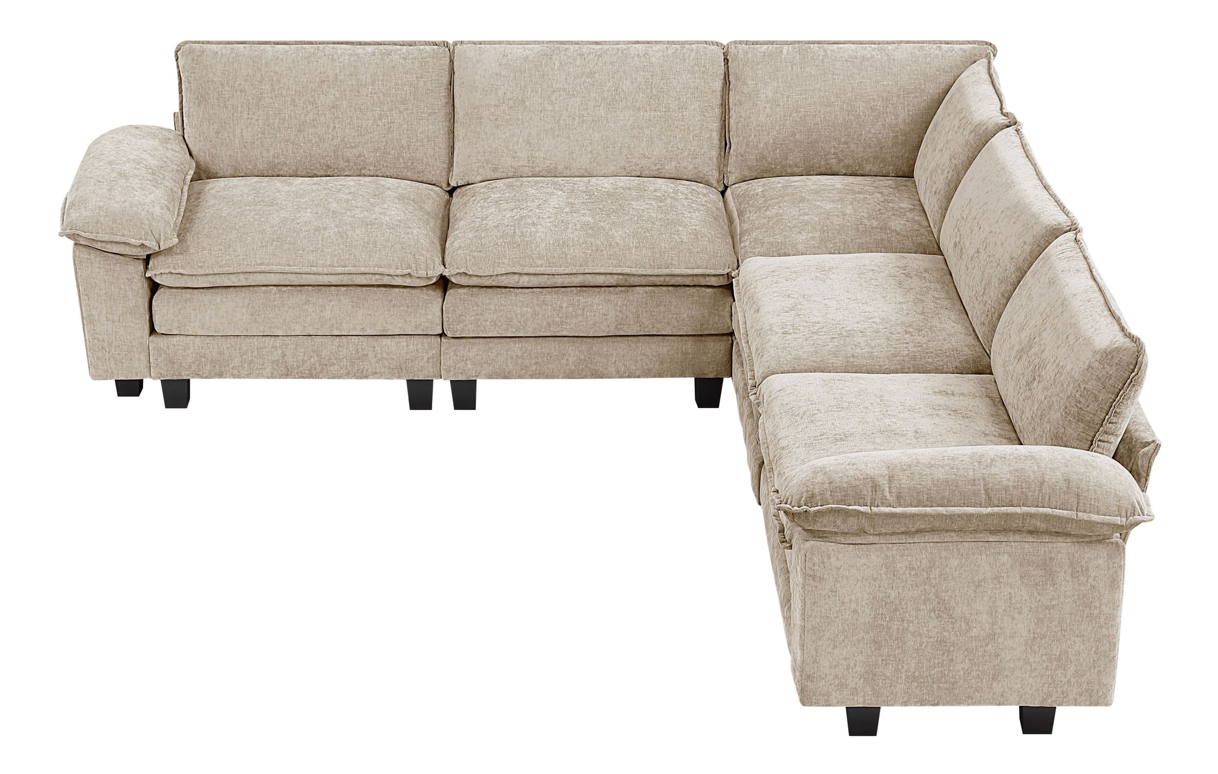 Dublin L-Shaped Chenille 5‑Piece Modular Sectional
