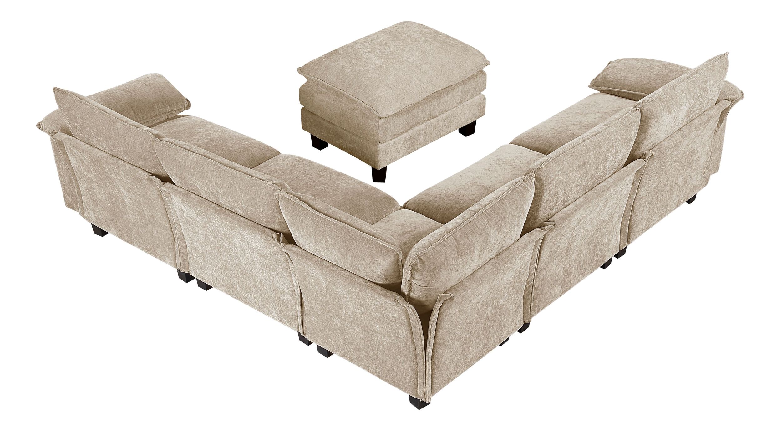 Dublin L-Shaped Chenille 5‑Piece Modular Sectional