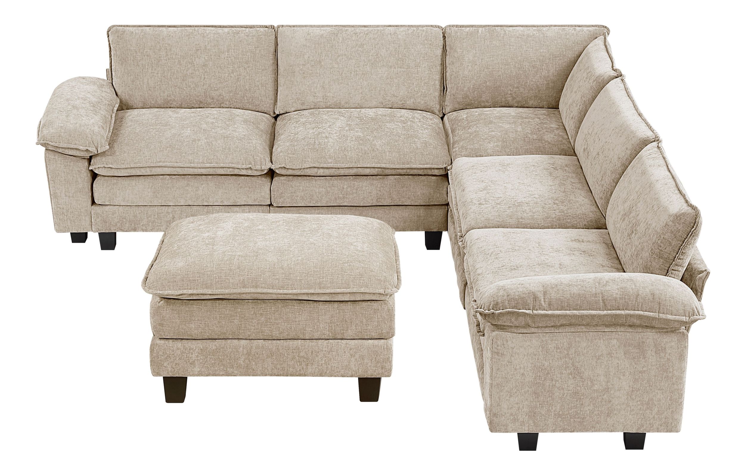 Dublin L-Shaped Chenille 5‑Piece Modular Sectional