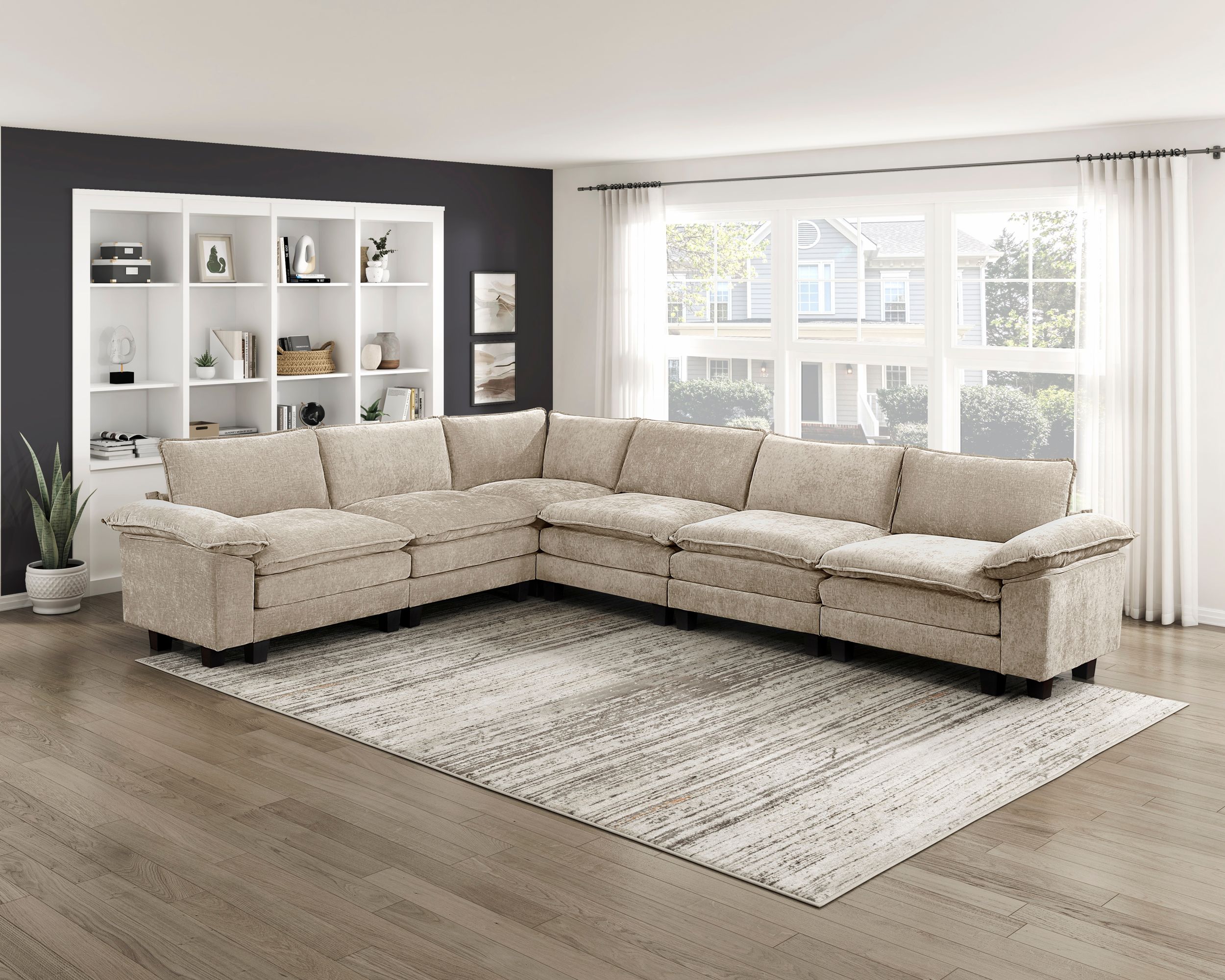 Dublin Chenille Modular Loveseat