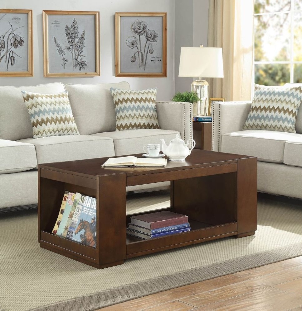 Pisanio Wood Rectangular Storage Coffee Table