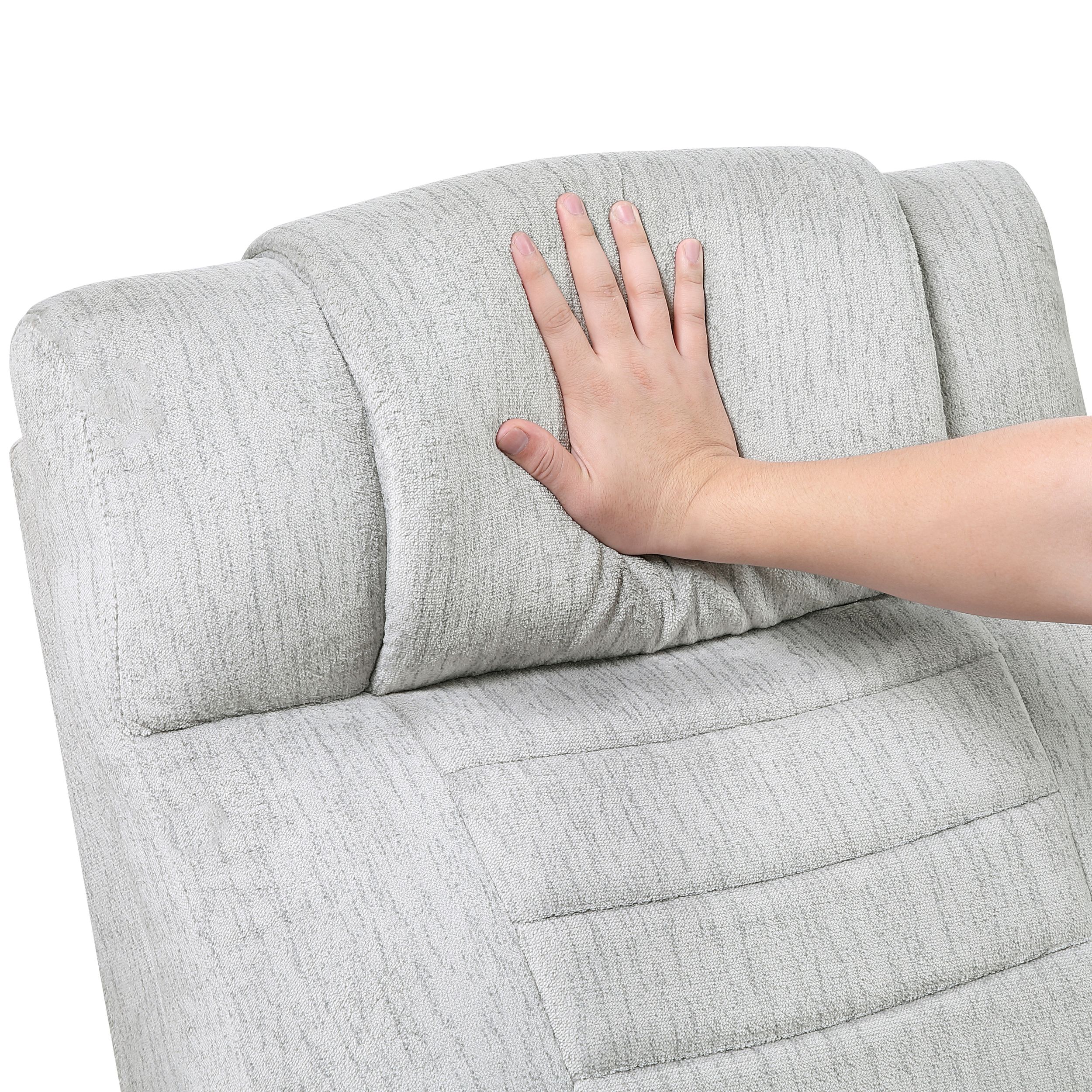 Ronan Microfiber Double Reclining Sofa with LED Lighting
