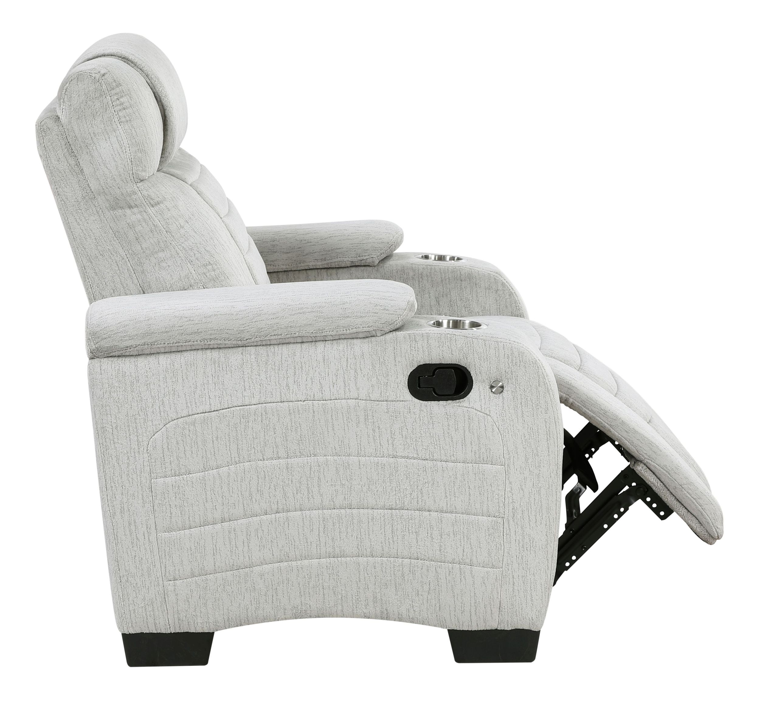 Ronan Microfiber Reclining Chair with LED Lighting