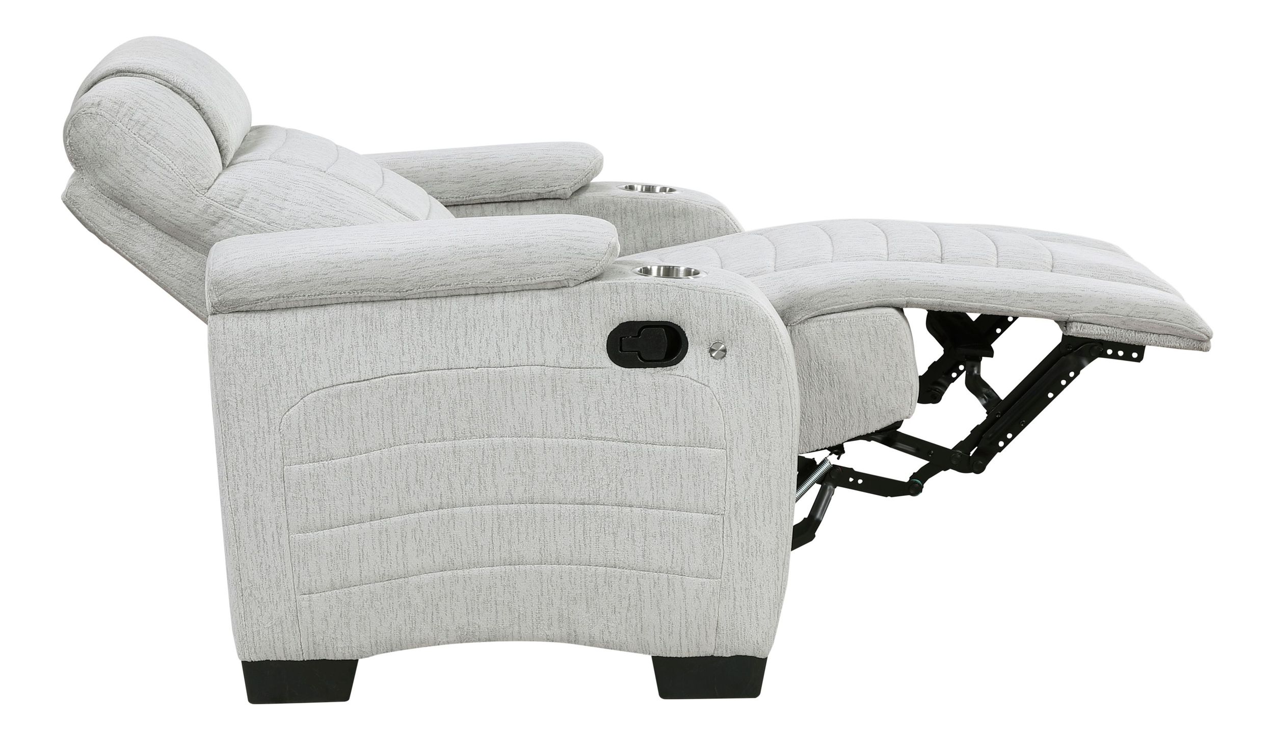 Ronan Microfiber Reclining Chair with LED Lighting