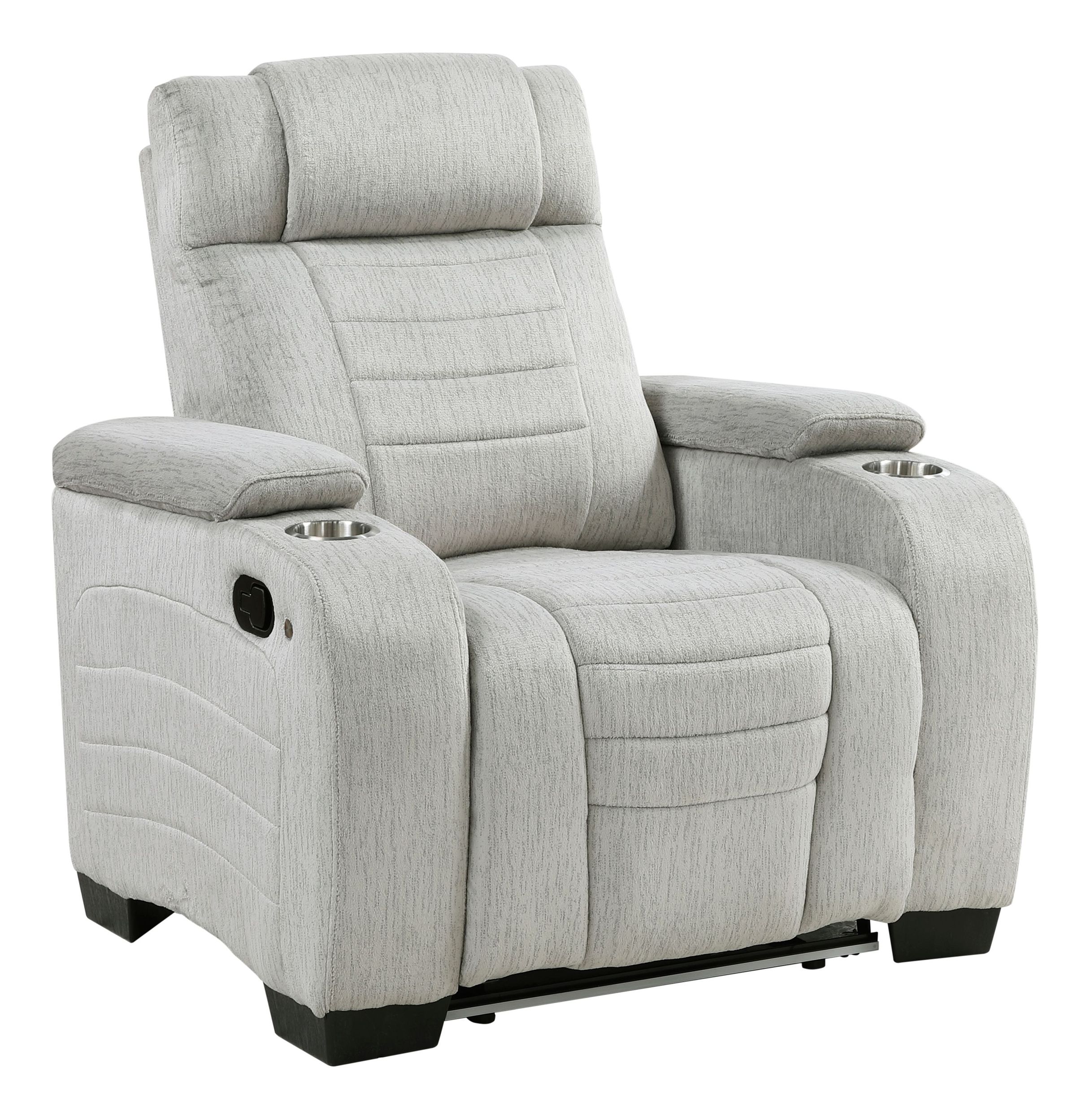 Ronan Microfiber Reclining Chair with LED Lighting