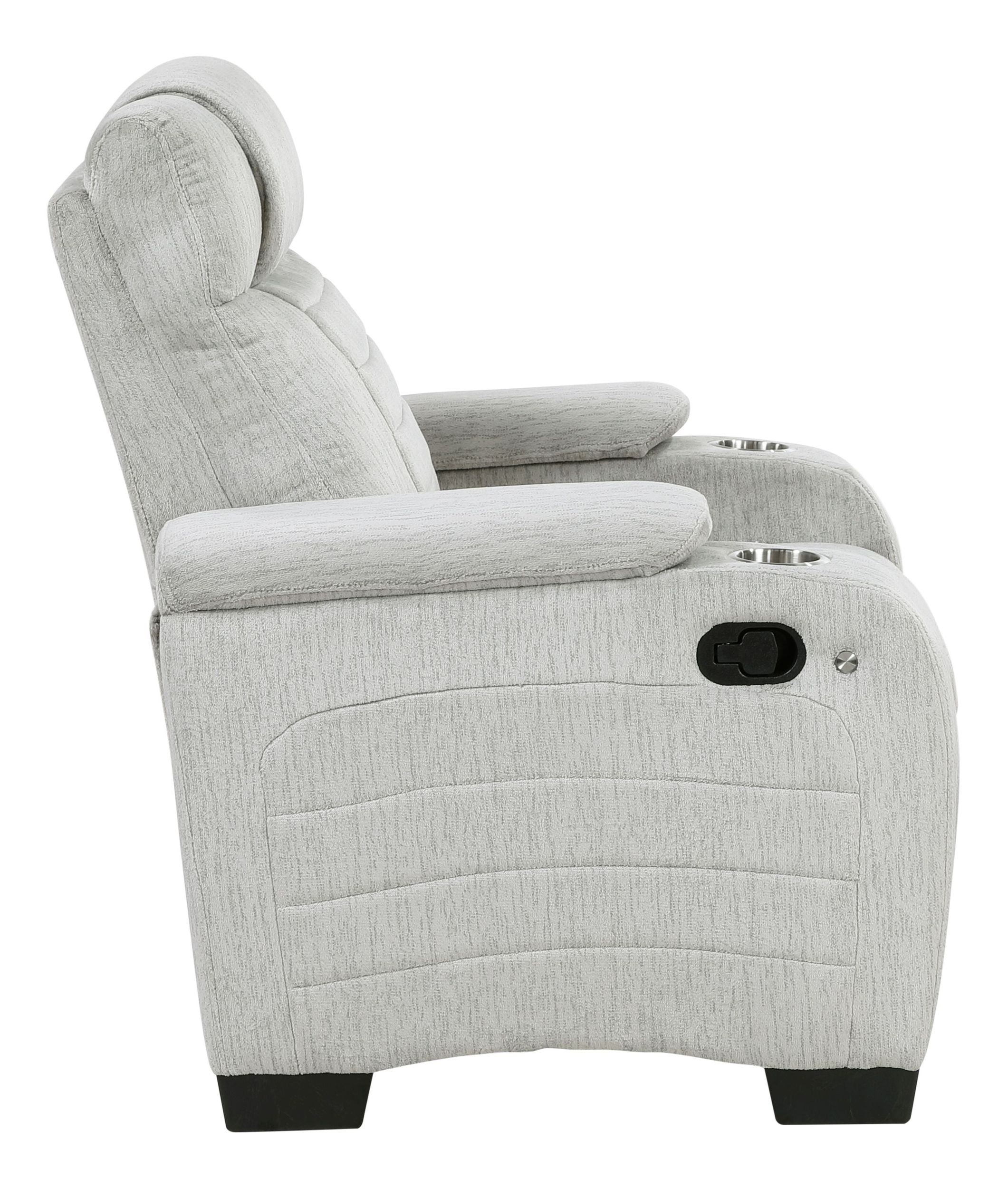 Ronan Microfiber Reclining Chair with LED Lighting