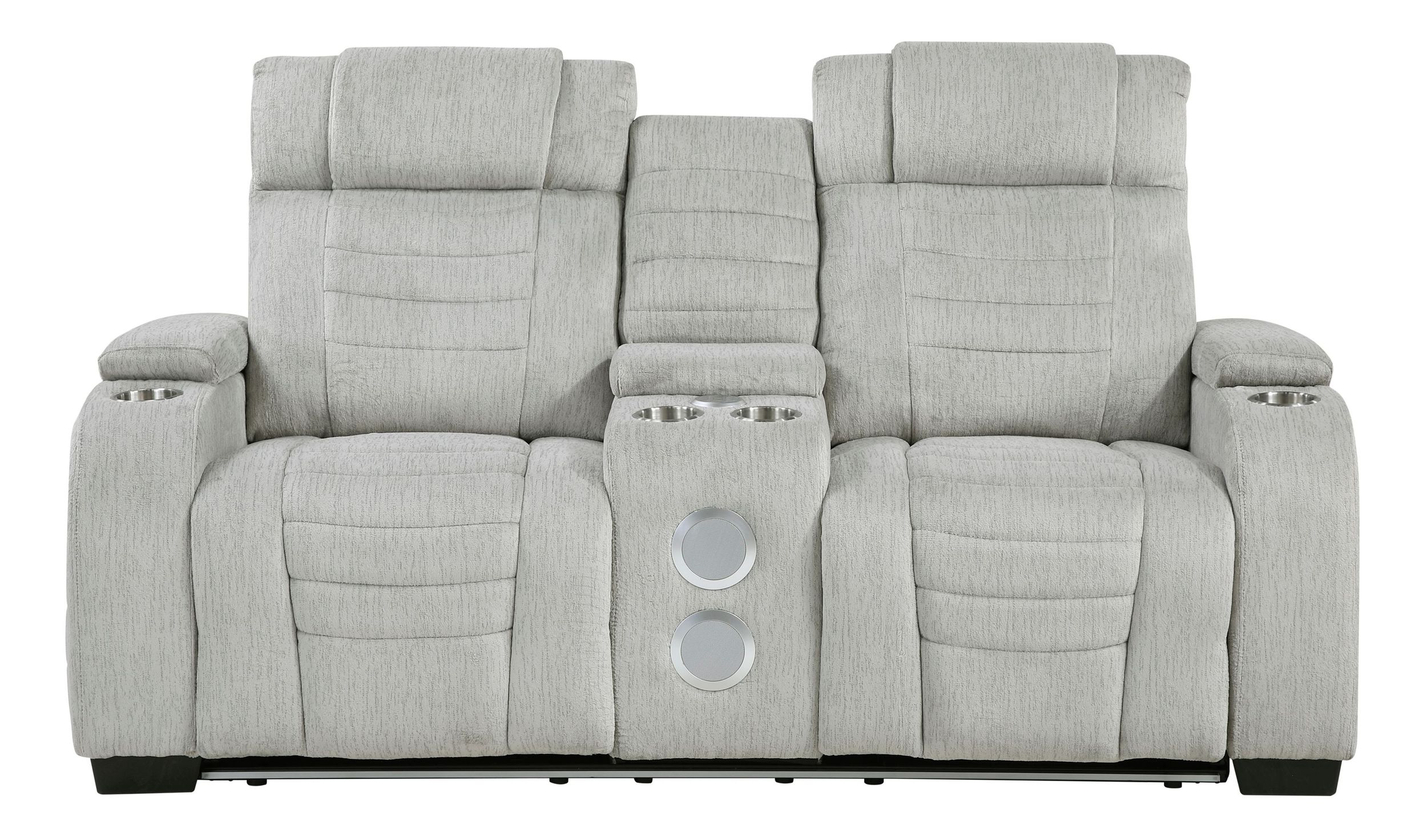 Ronan Microfiber Double Reclining Living Room Set with LED Lighting