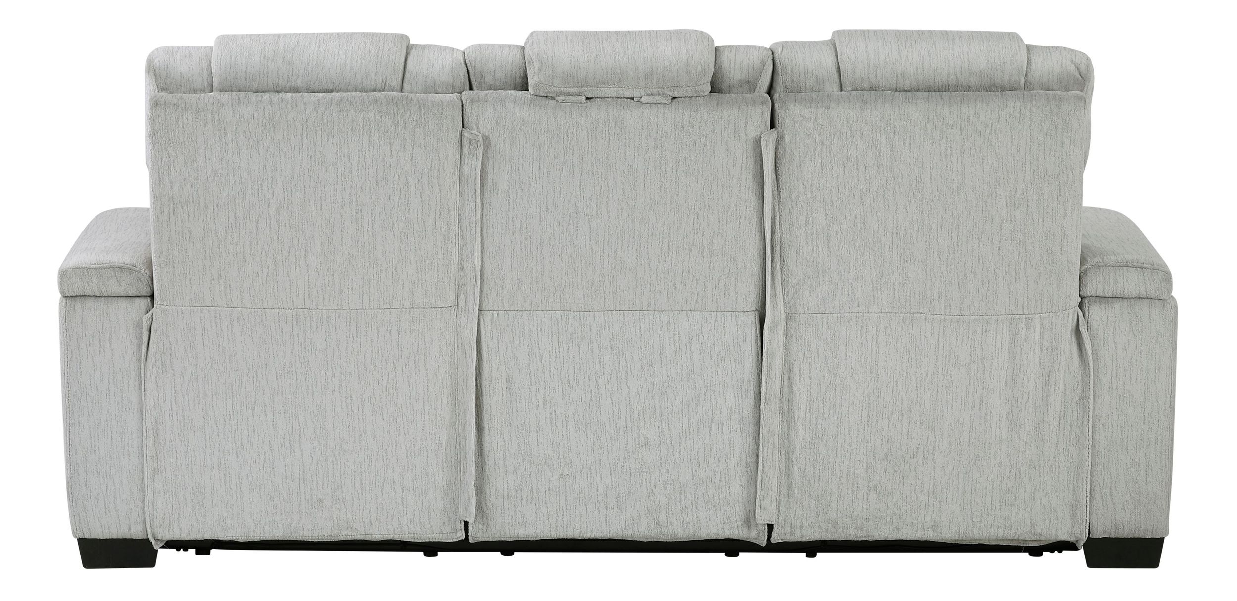 Ronan Microfiber Double Reclining Sofa with LED Lighting