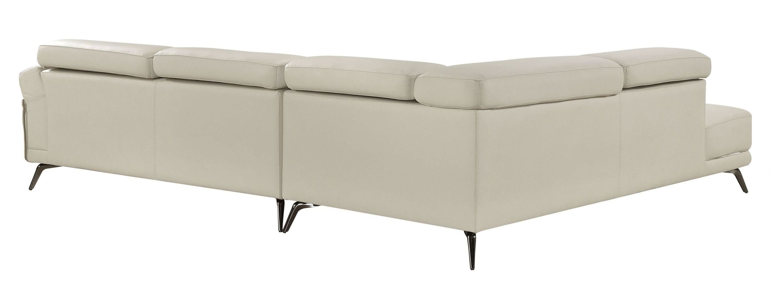 Giselle L-Shaped Leather 2‑Piece Sectional with Left Side Chaise