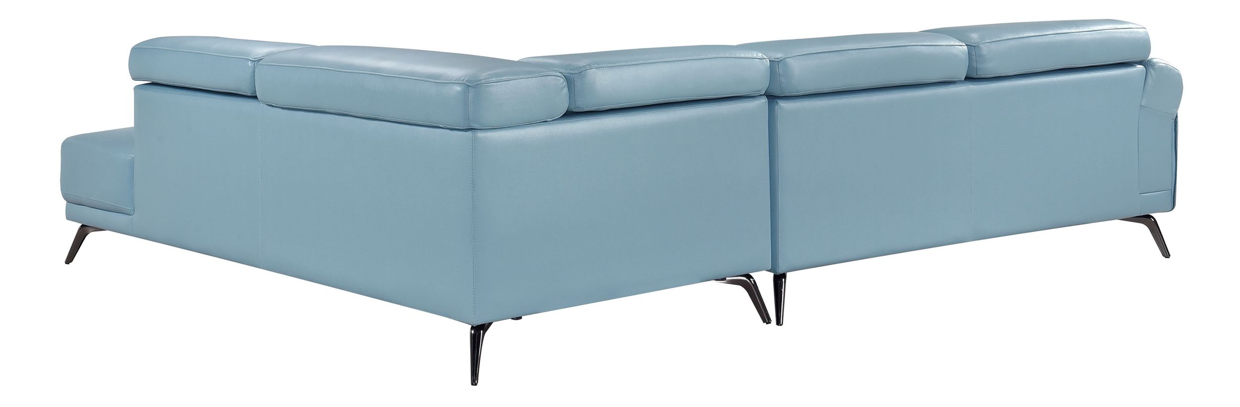 Giselle L-Shaped Leather 2‑Piece Sectional with Right Side Chaise