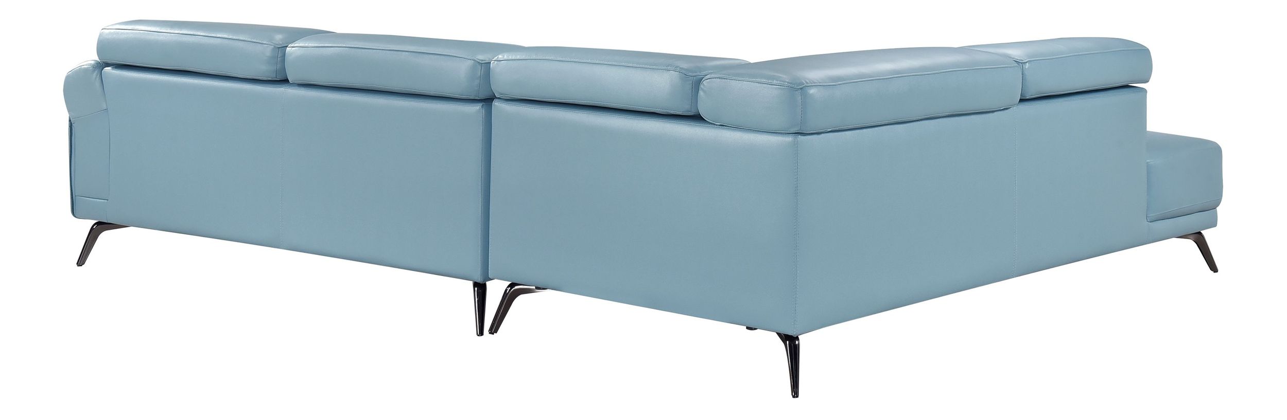 Giselle L-Shaped Leather 2‑Piece Sectional with Left Side Chaise