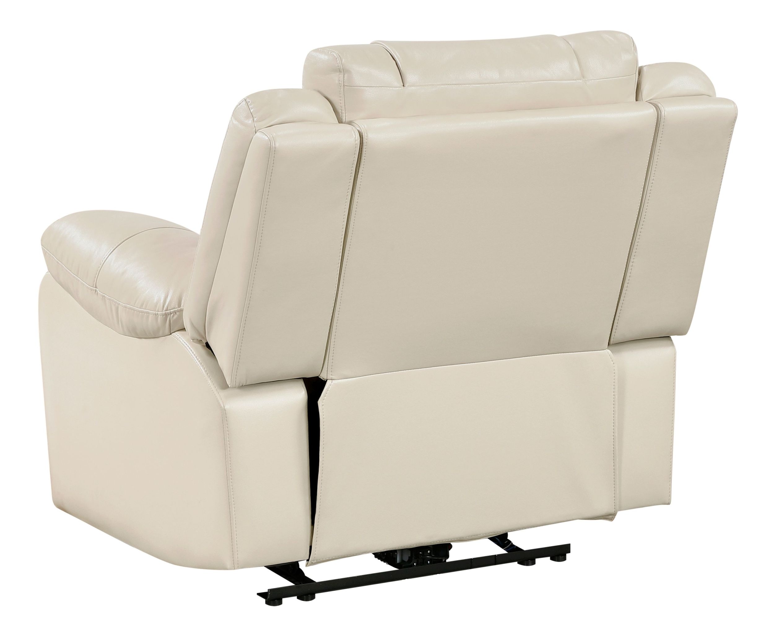 Huron Faux Leather Power Double Reclining Living Room Set with LED Lighting
