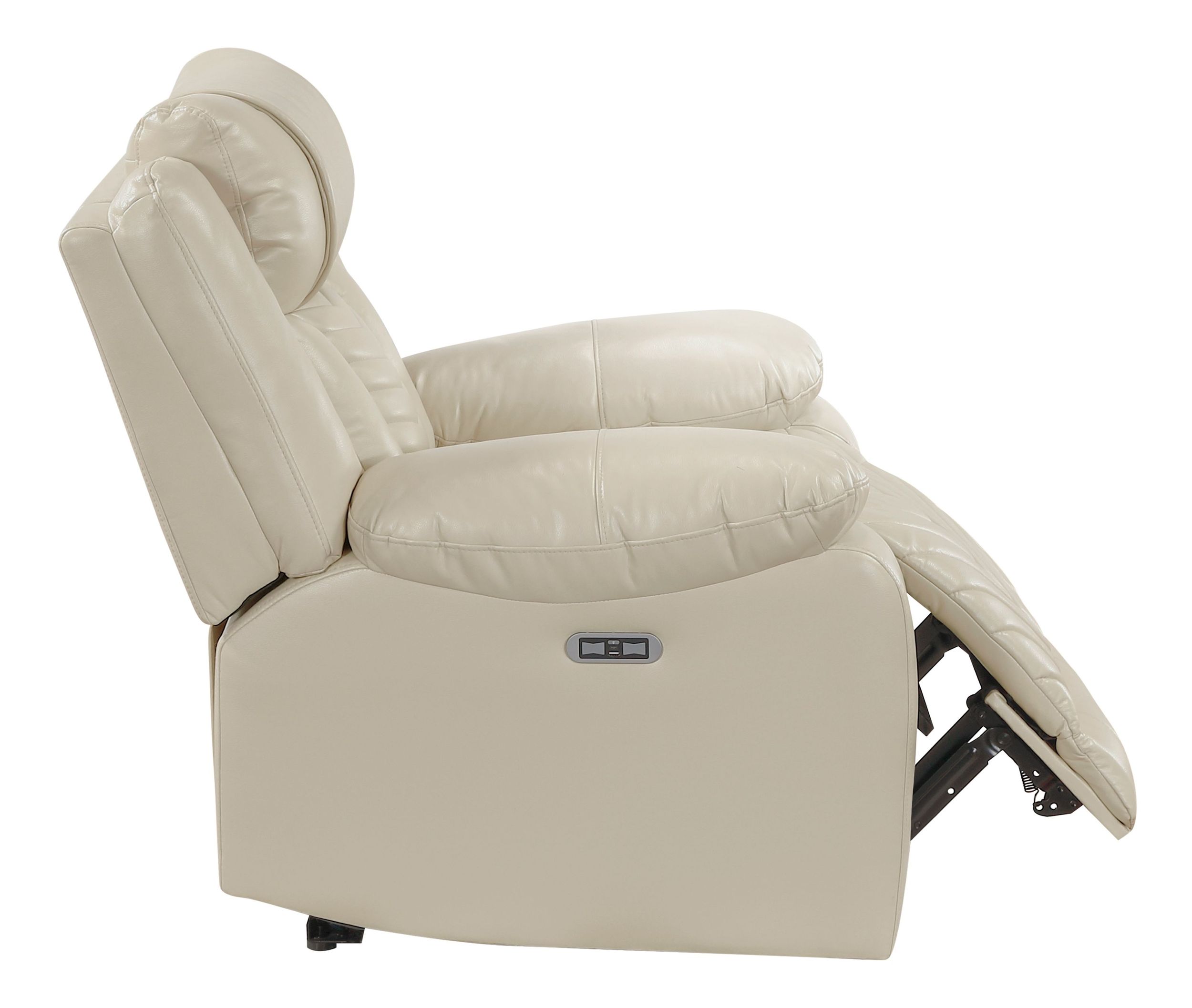 Huron Faux Leather Power Double Reclining Living Room Set with LED Lighting