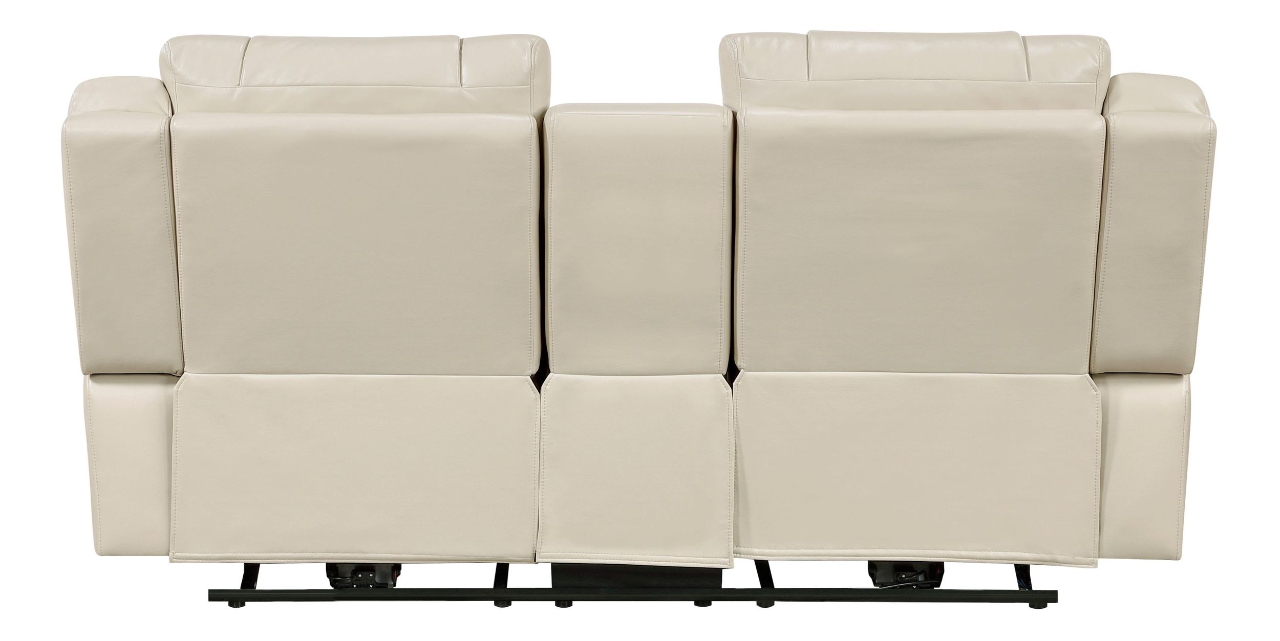 Huron Faux Leather Power Double Reclining Loveseat with LED Lighting