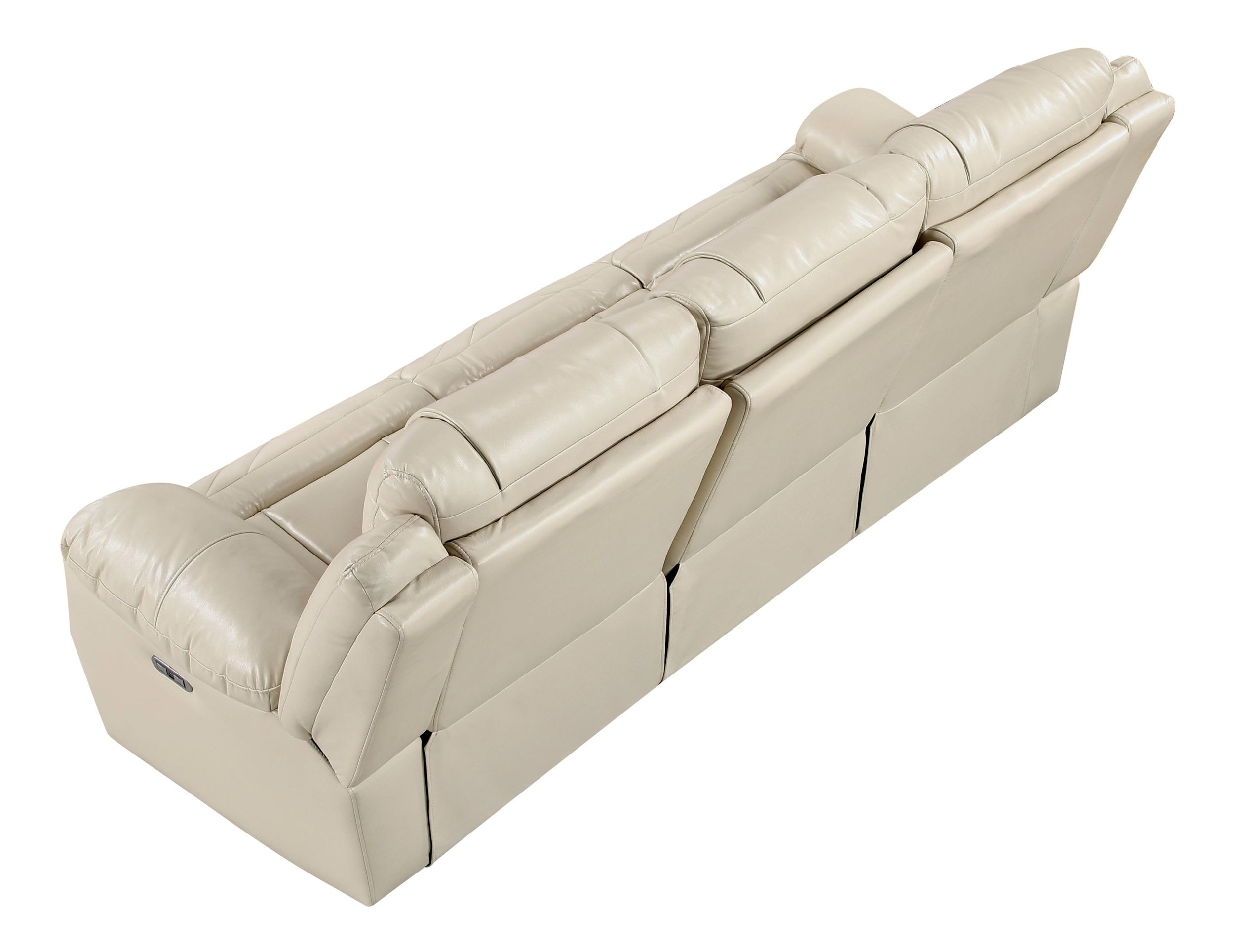 Huron Faux Leather Power Double Reclining Sofa with LED Lighting