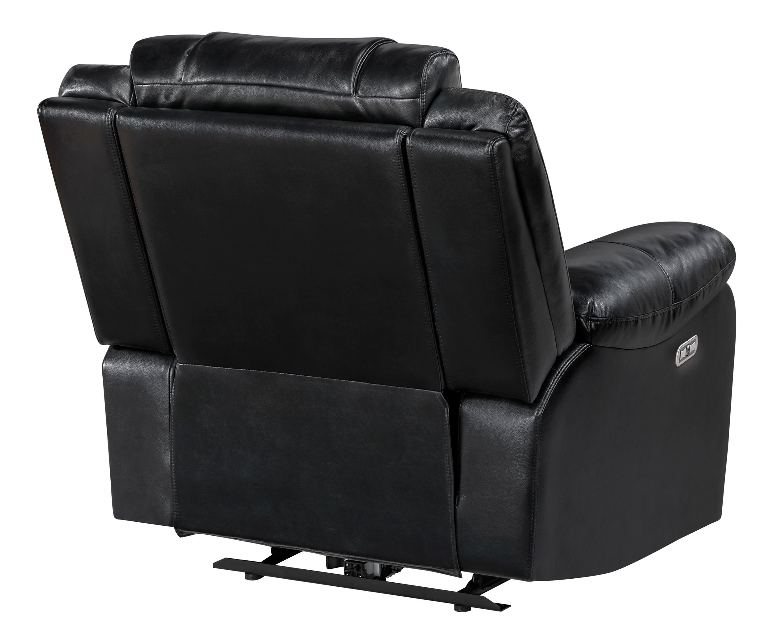 Huron Faux Leather Power Double Reclining Living Room Set with LED Lighting