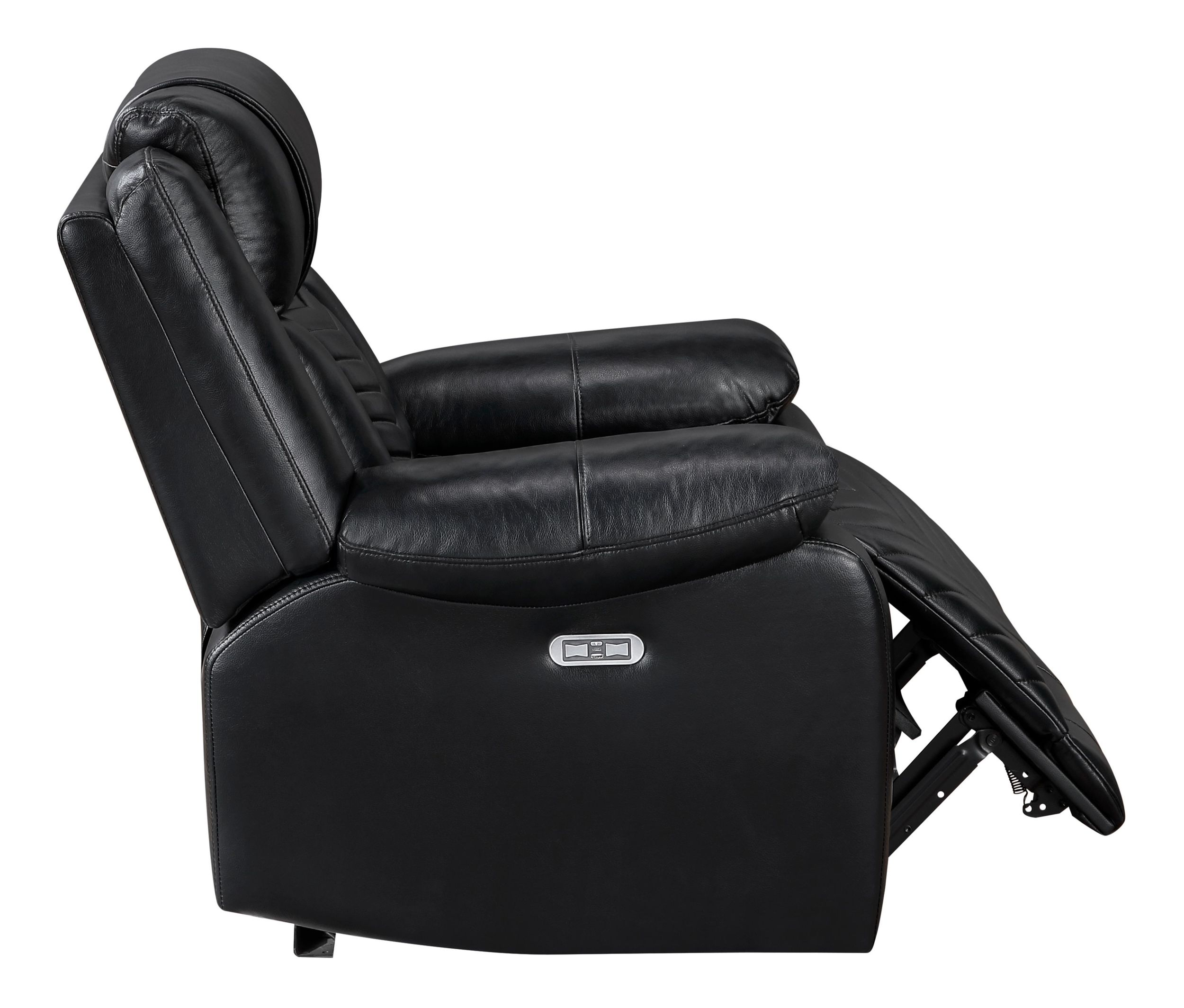 Huron Faux Leather Power Double Reclining Living Room Set with LED Lighting