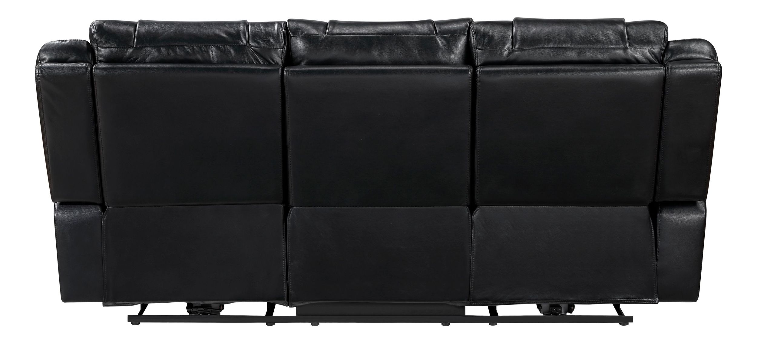 Huron Faux Leather Power Double Reclining Sofa with LED Lighting