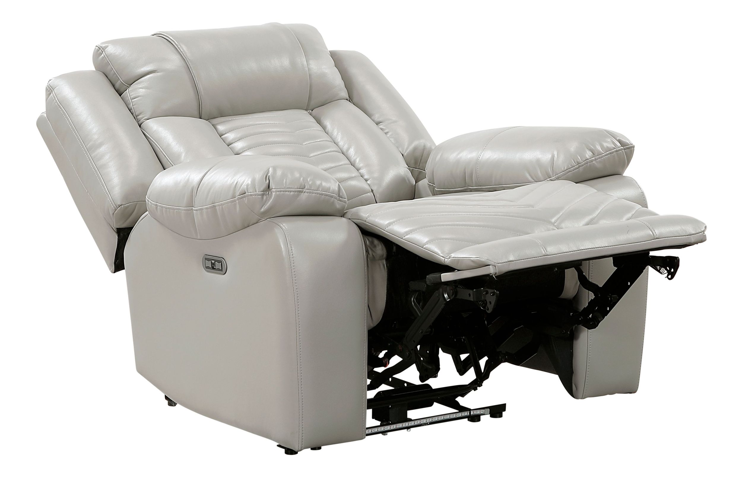 Huron Faux Leather Power Reclining Chair with LED Lighting