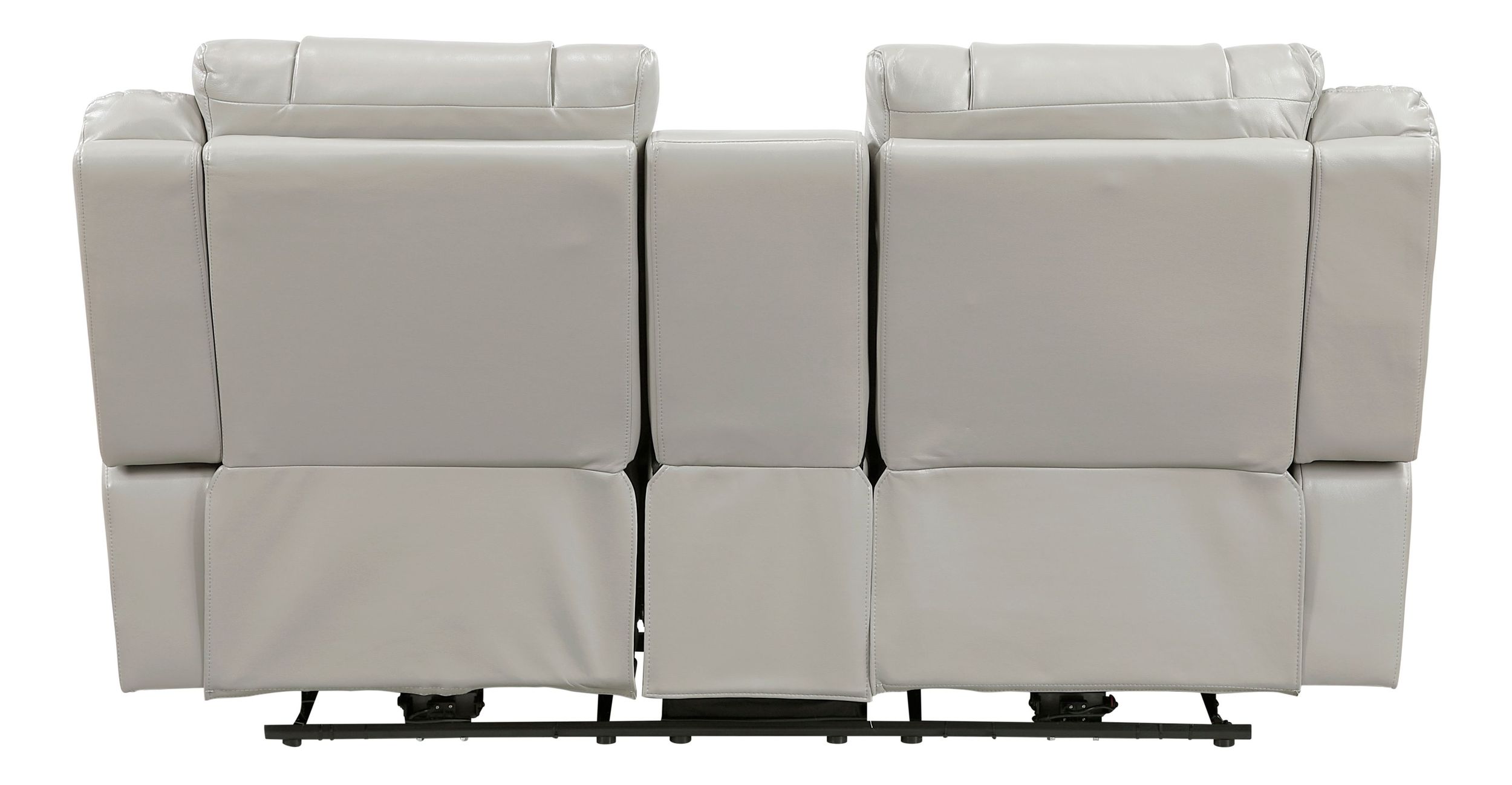 Huron Faux Leather Power Double Reclining Loveseat with LED Lighting
