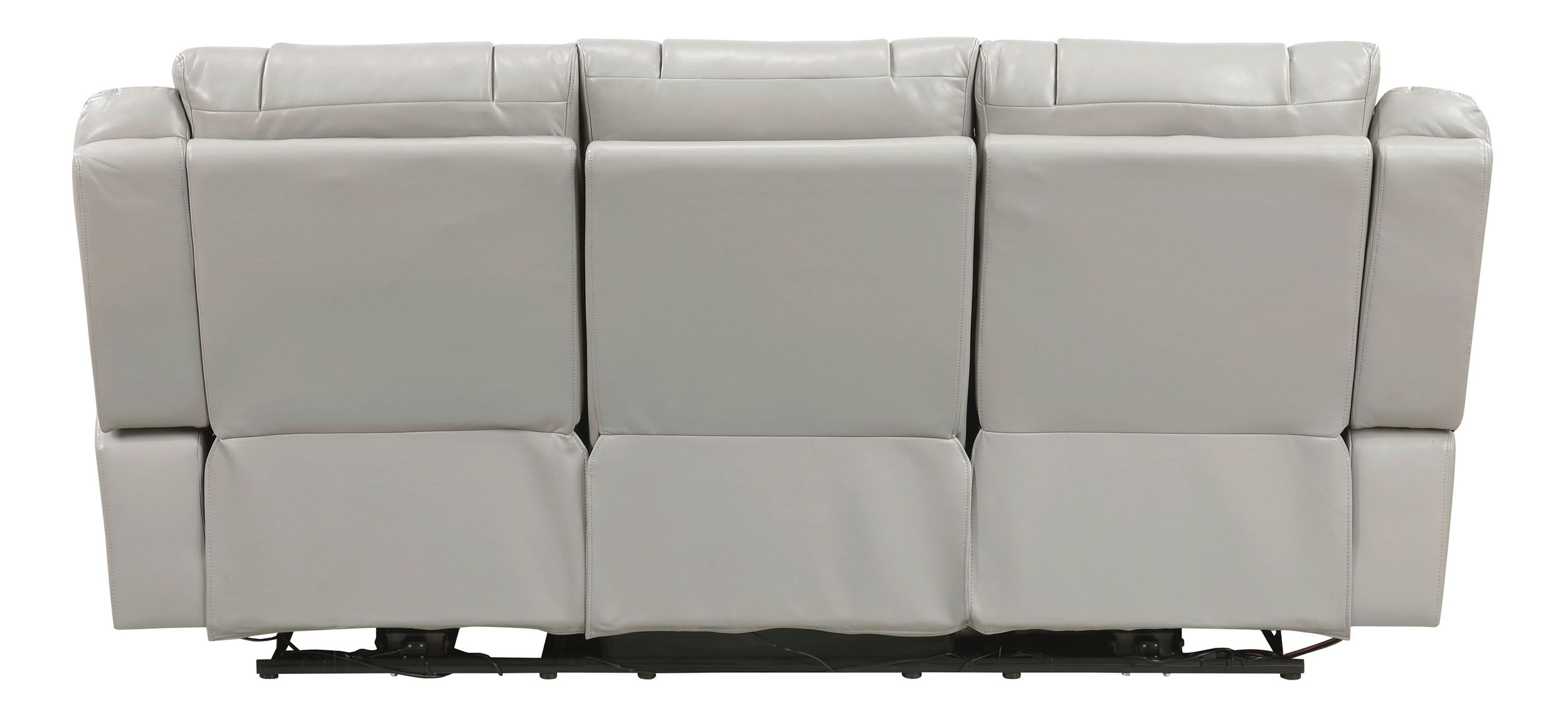 Huron Faux Leather Power Double Reclining Sofa with LED Lighting