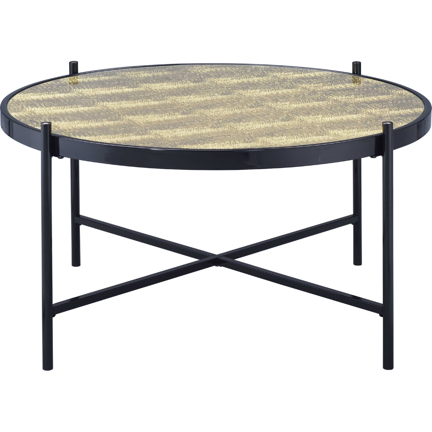 Bage II Glass/Metal Round Coffee Table