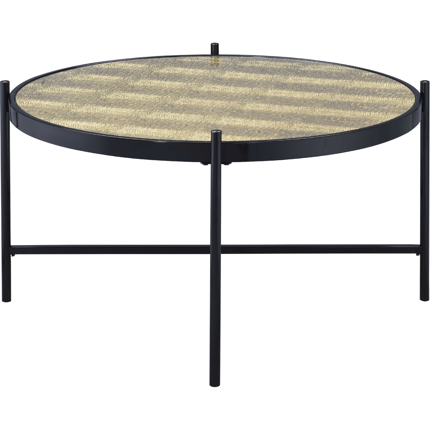 Bage II Glass/Metal Round Coffee Table