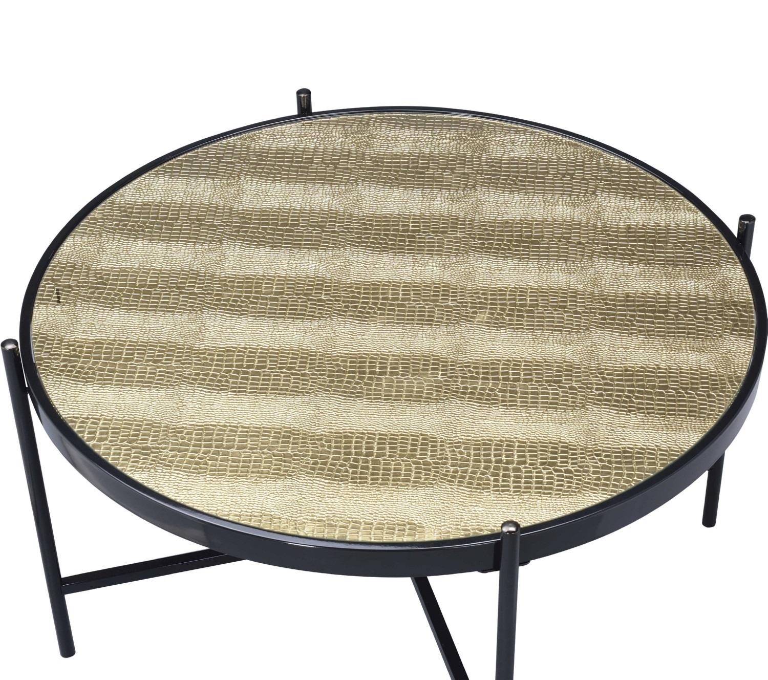 Bage II Glass/Metal Round Coffee Table