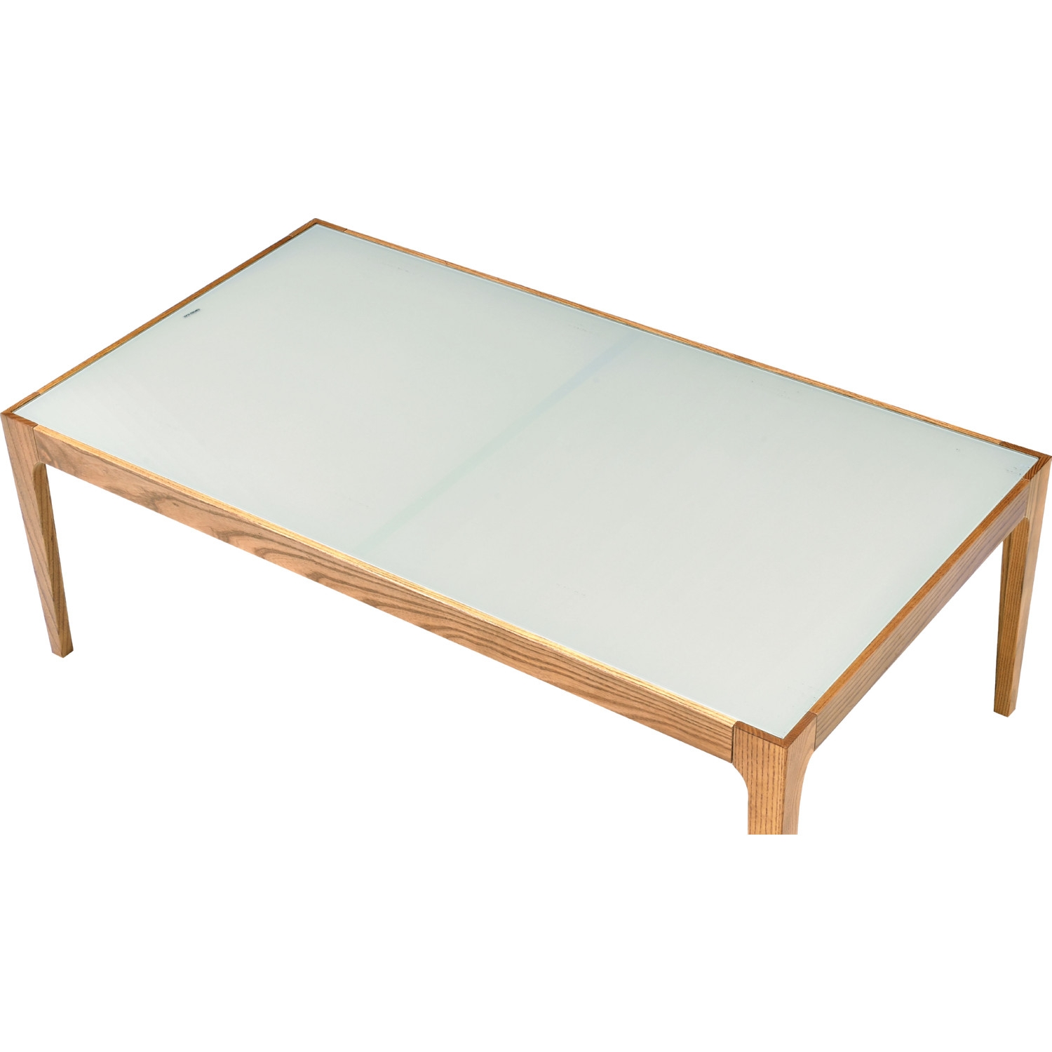 Gwynn Frosted Glass/Wood Rectangular Coffee Table