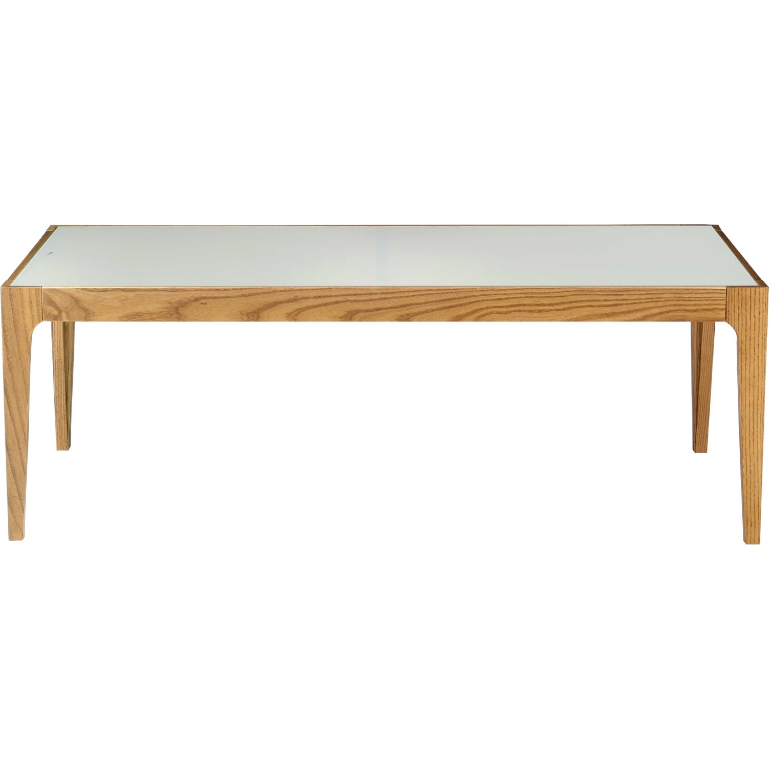 Gwynn Frosted Glass/Wood Rectangular Coffee Table