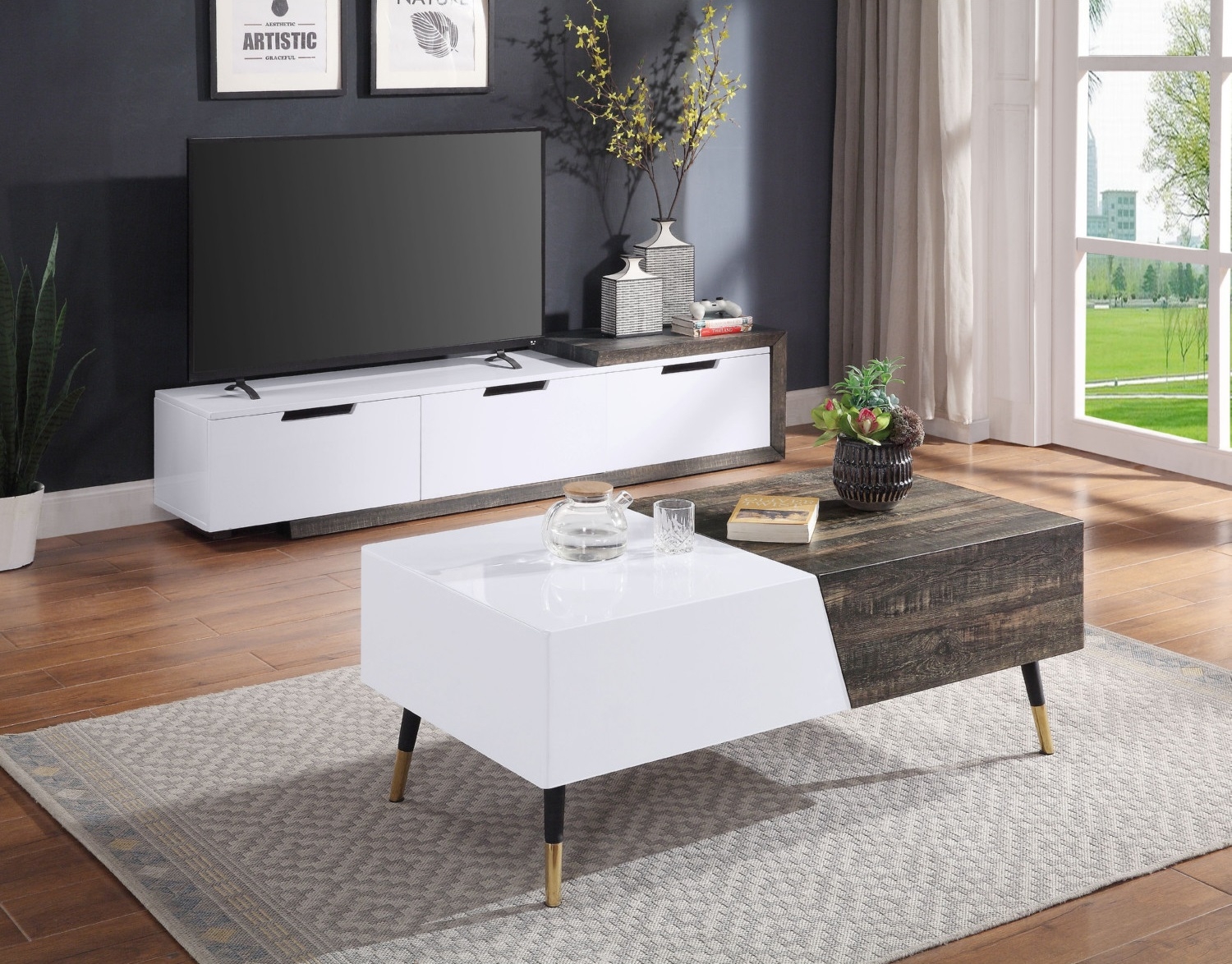 Orion Wood Storage Rectangular Coffee Table