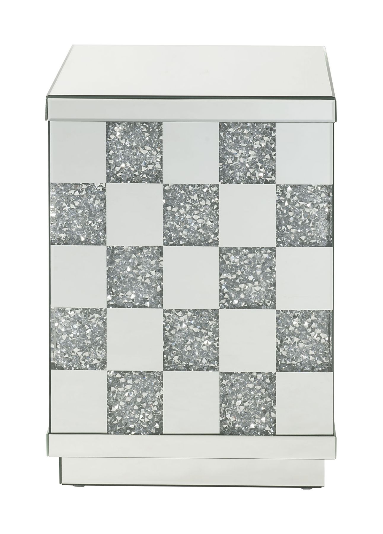 Noralie 84692 Mirrored/Faux Diamonds End Table