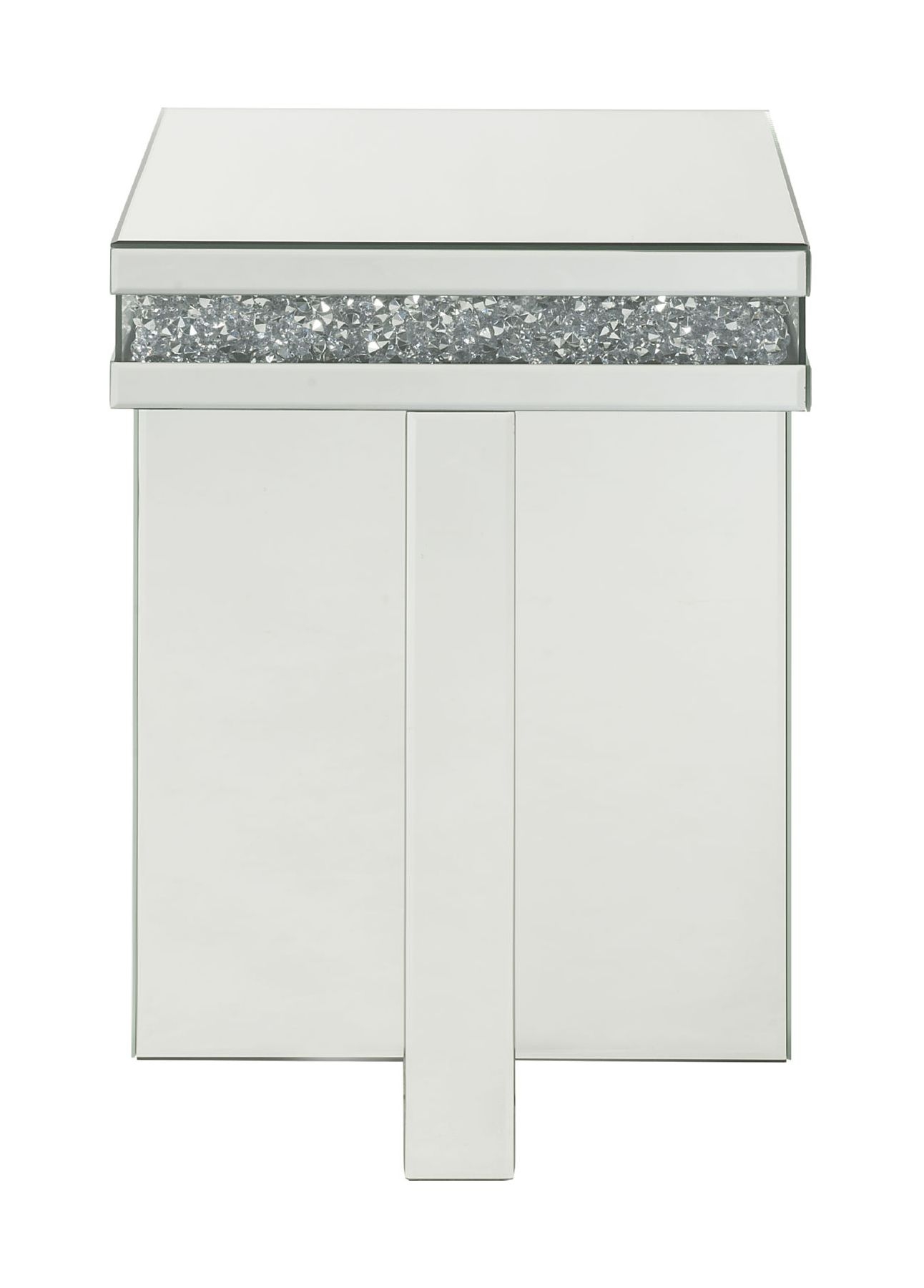 Noralie 84697 Mirrored/Faux Diamonds End Table