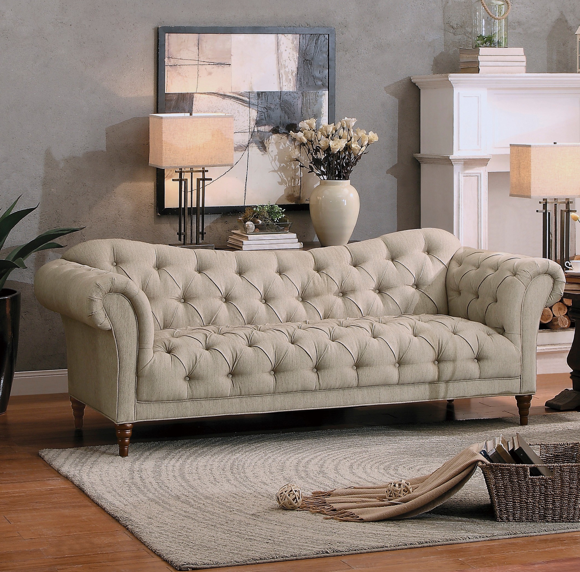 St Claire Polyester Fabric Sofa