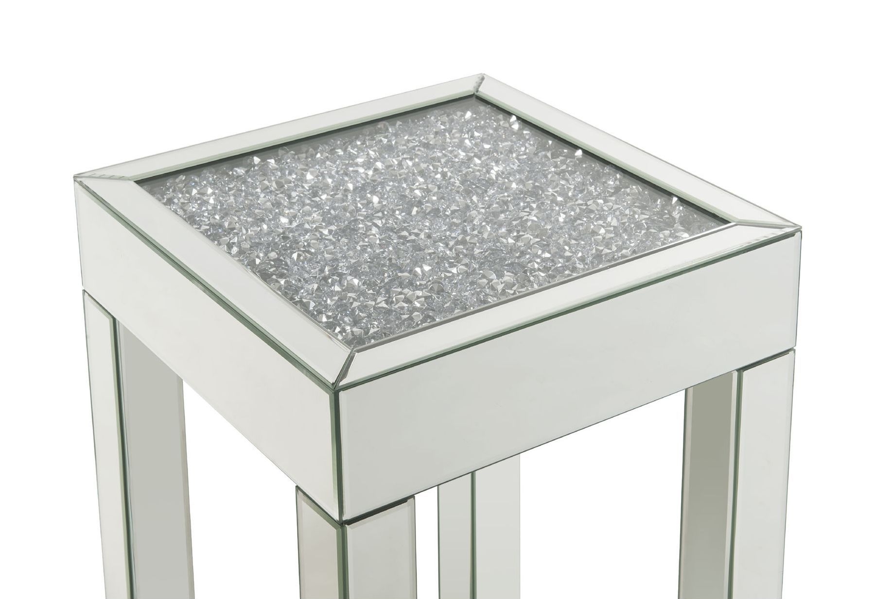 Noralie 84707 Mirrored/Faux Diamonds End Table